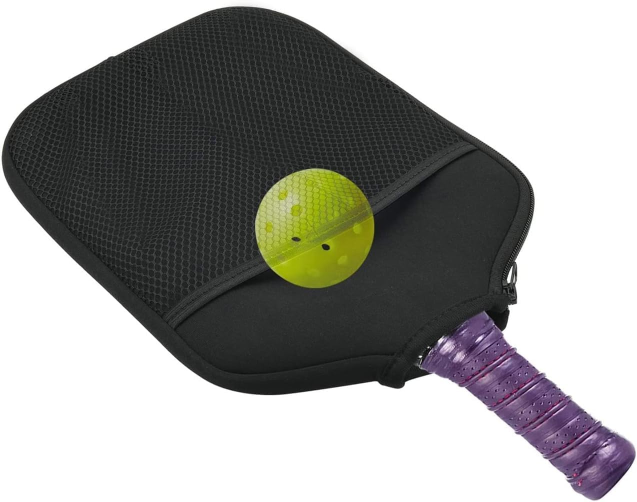 Pack of 2 Neoprene Racket Case Table Tennis Racket Case with Mesh Bag Handle Storage Bag image number 1