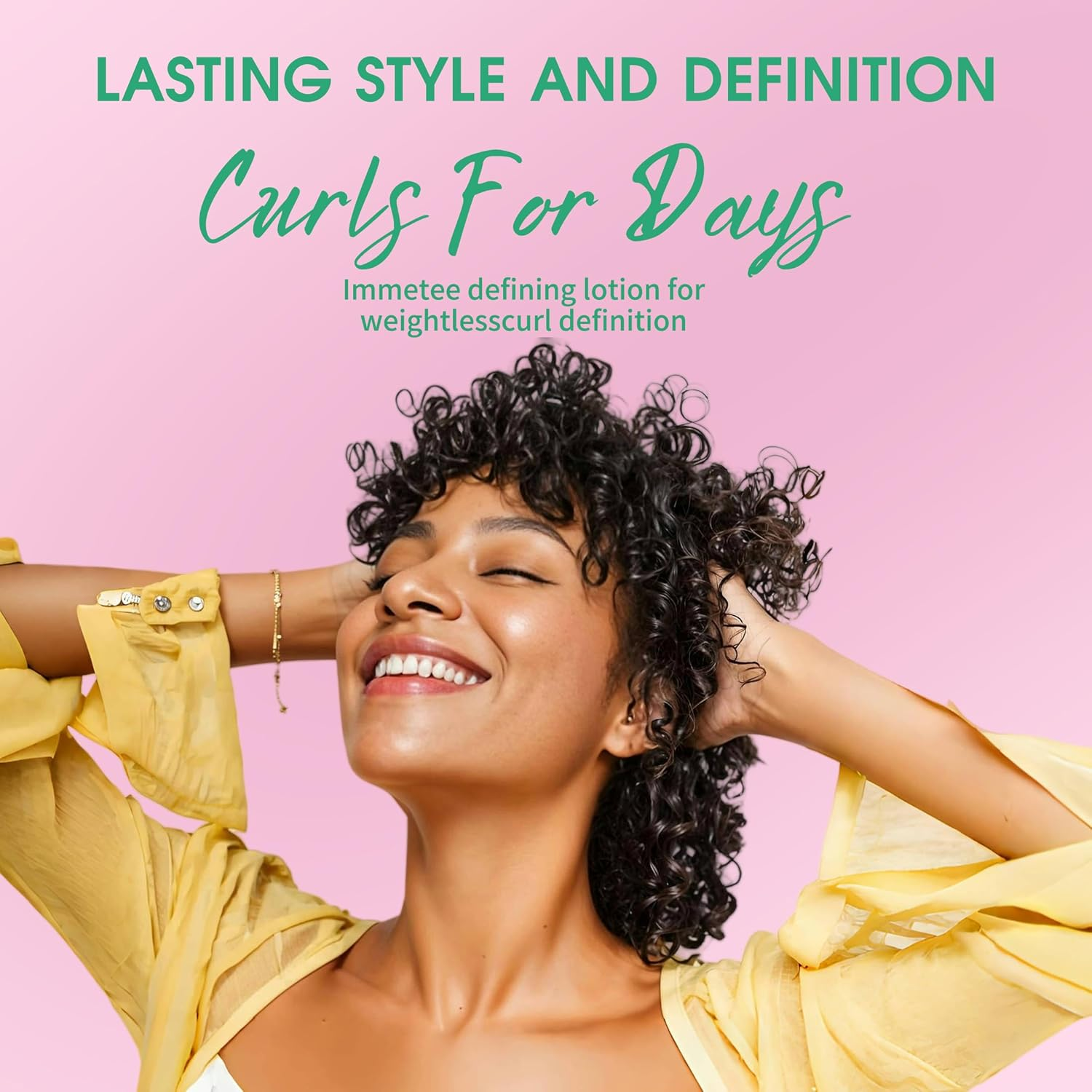 Immetee Curl Cream for Curly Hair and Styling Cream,Nourishing Lightweight,Non-Greasy,Smoothes & Defines,Curl Activator for Curly Hair,Smooth and Shiny 250Ml image number 6