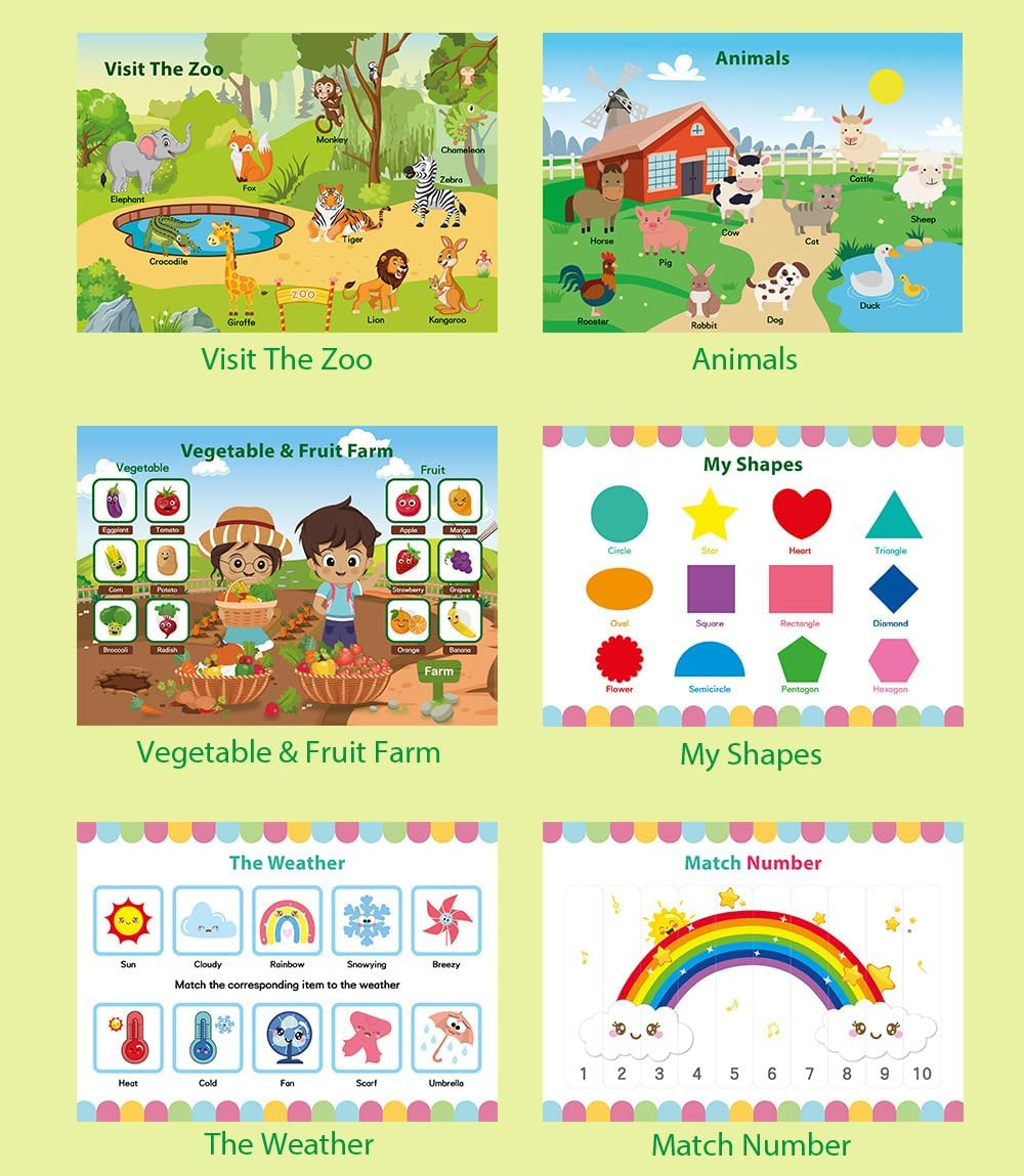 Busy Book for Toddlers &ndash; 16 Themes Learning Activity Book with Tracing, Matching, and Coloring &ndash; Preschool Educational Toy for Ages 2-6 image number 5