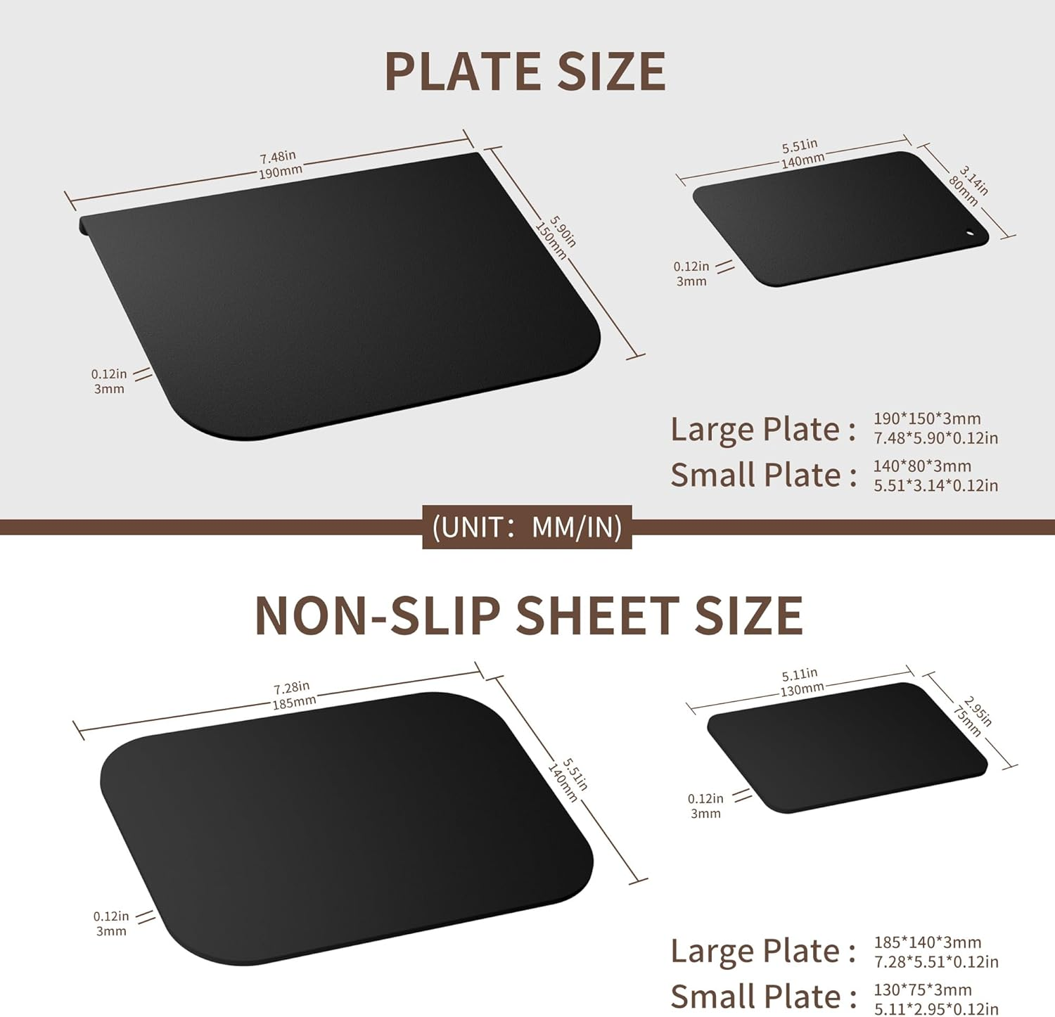 ERGOMAKER Monitor Arm Reinforcement Plate, Monitor Mount Protect Desktop with Anti-Slip Steel Top Plate Reinforcement, Fits Most Monitor Stand C Clamp Installation (Black)