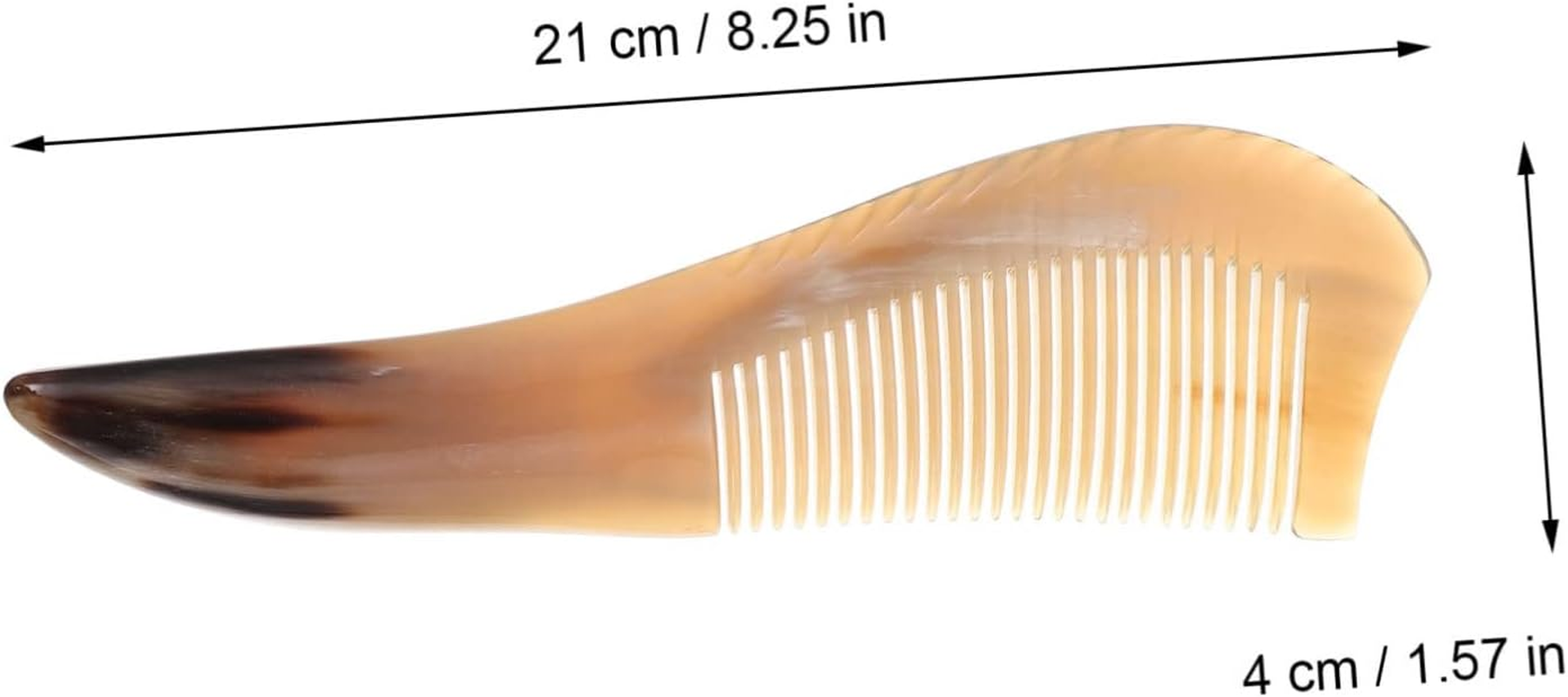 Natural Ox Horn Comb for Women Massage Comb Yellow Hair Accessories for Home Use and Scalp Detoxing image number 6