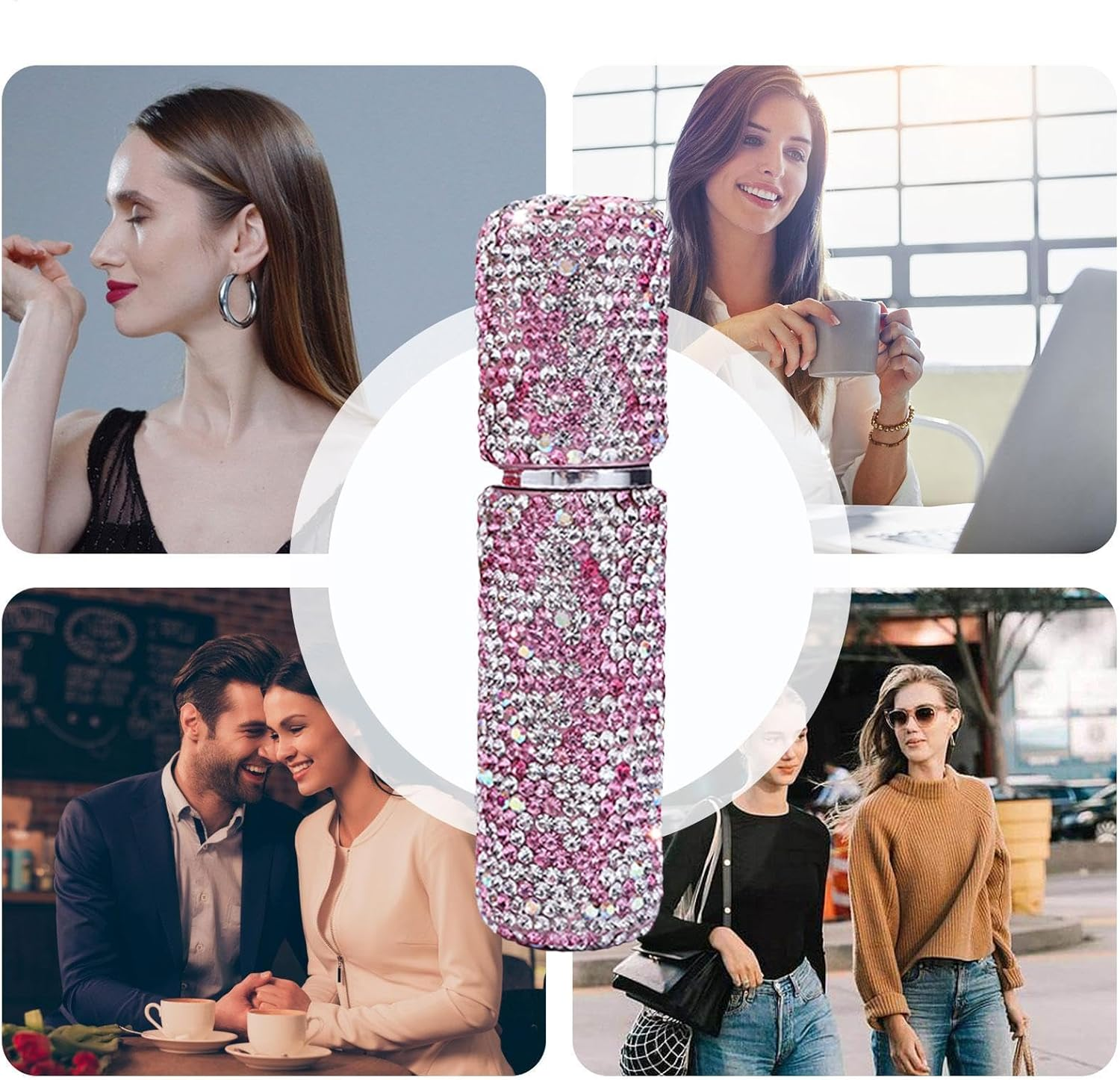 Gvblkq Empty Perfume Spray Bottles, 10Ml Bling Sample Case Glass Atomizer, Refillable Fragrance Oil Sprayer, Small Travel Dispenser for Hair Spray, Well-Made Products image number 6