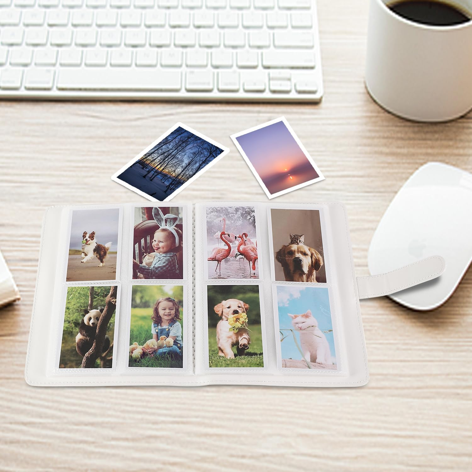 Polaroid Photo Album,256 Pockets Album for Fujifilm Mini 7S 8 8+ 9 25 26 50S 70 90 Instant Camera Name Card,Photo Book for Polaroid PIC-300P/Z2300, White image number 6