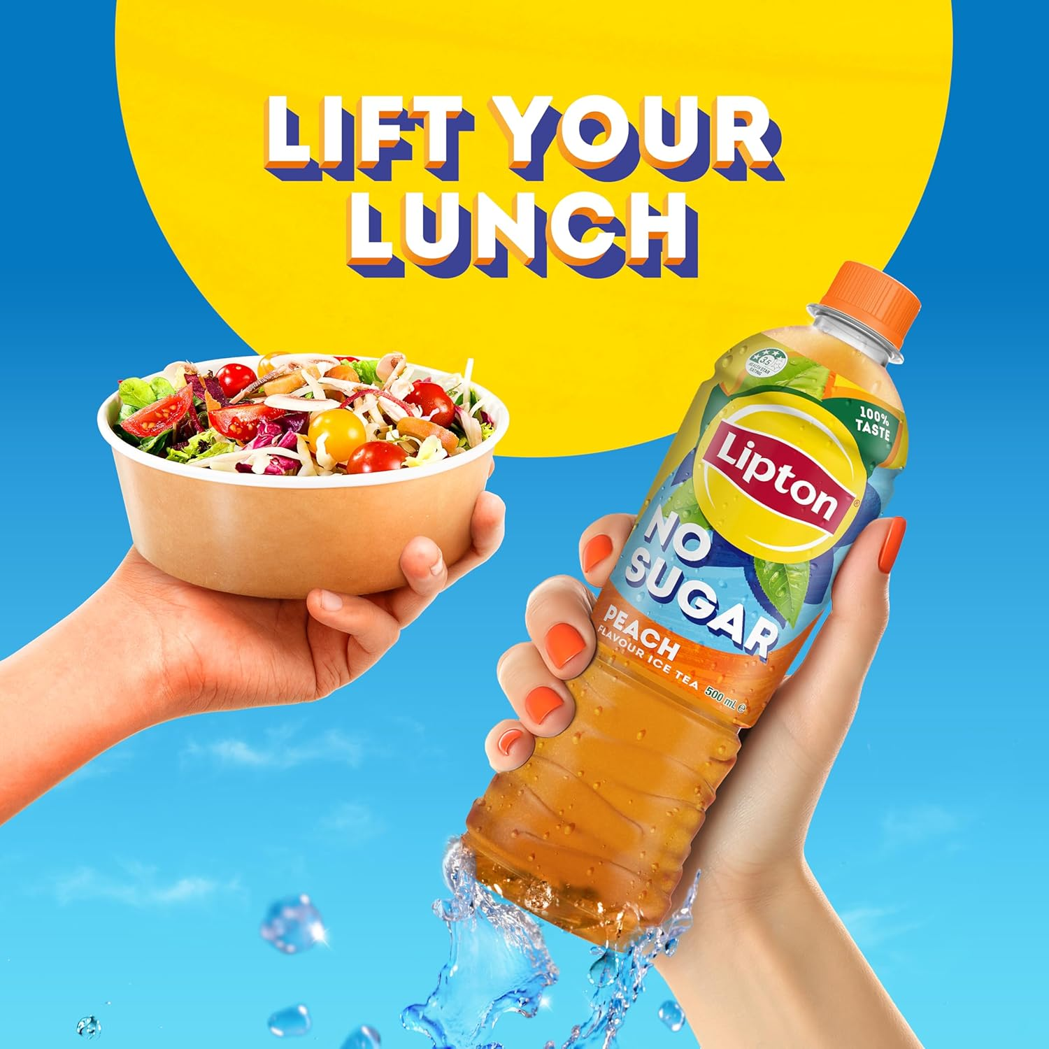 Lipton Ice Tea Peach No Sugar 500ML X 12 Pack image number 1