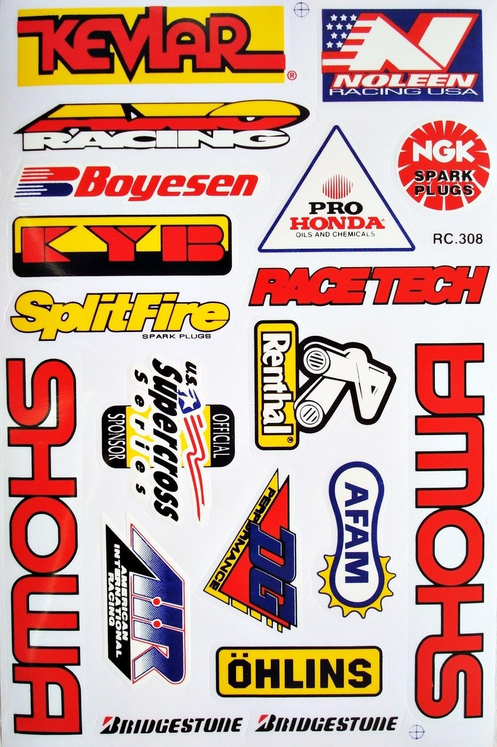 Dirt Bike Motorcycles Supercross Motocross ATV Lot 6 Vinyl Decals Stickers D6015 image number 1