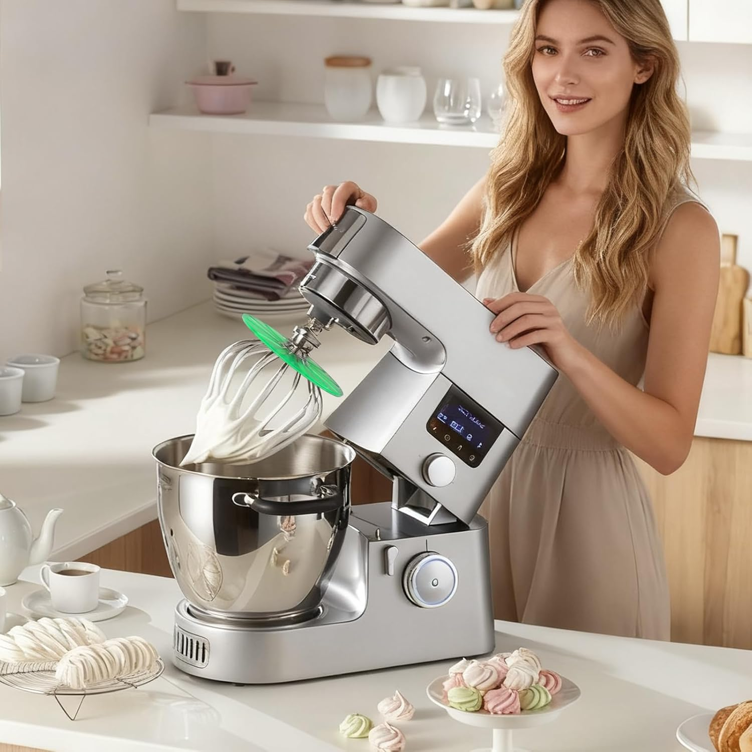 Stand Mixer Attachment - Kitchen Accessories - Stand Mixer Mixing Head Baffle - for Home Dormitory Hotel Apartment Businesses Rental Cafe Bakery image number 3