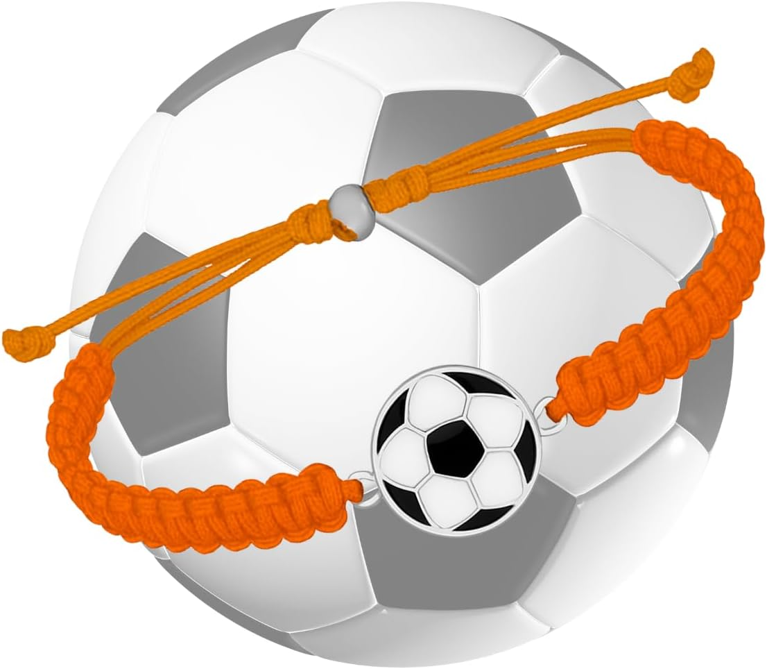 Soccer Bracelet, Soccer Jewelry, Adjustable Unisex Soccer Paracord Bracelets - Soccer Gift image number 4