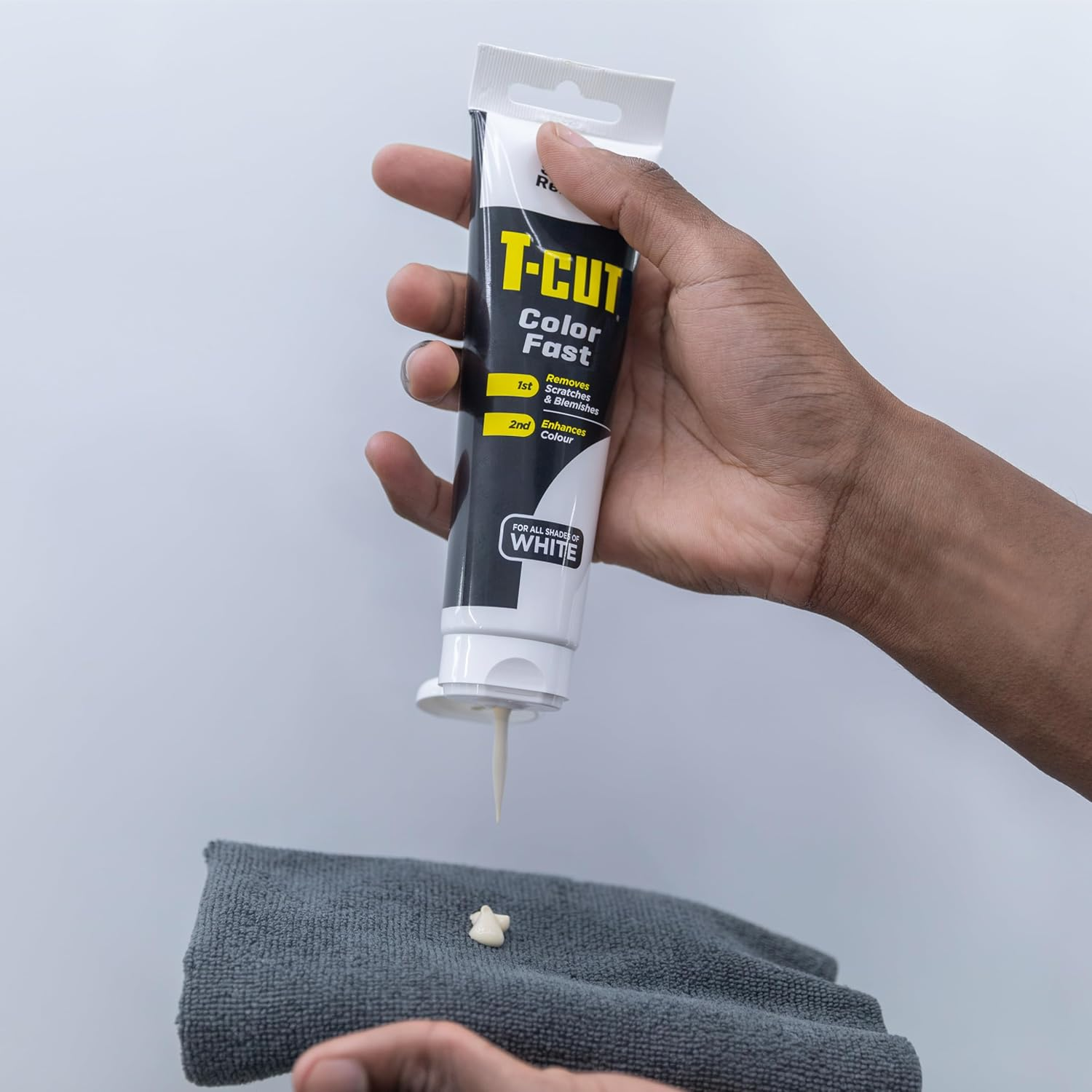 T-Cut Colour Fast White Car Wax Polish Scratch Remover Colour Enhancer - 150G - Blue image number 5