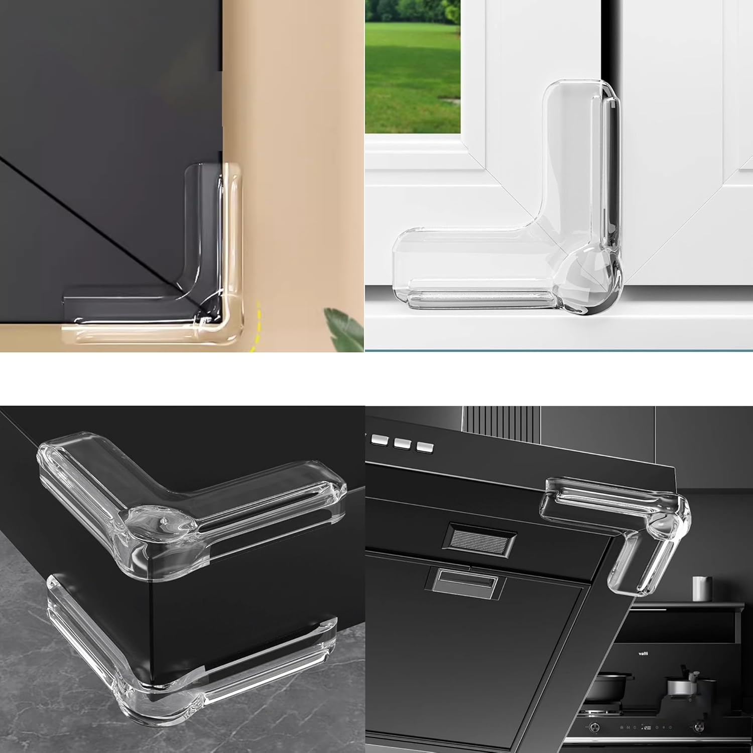 Baby Proof Corner Protectors, 30-Pack Transparent Airbag Edge Guards for Furniture, Glass Table Corner Covers, Window Corner Safety Bumpers for Kids Safety, Easy Install Anti-Collision Padding image number 2