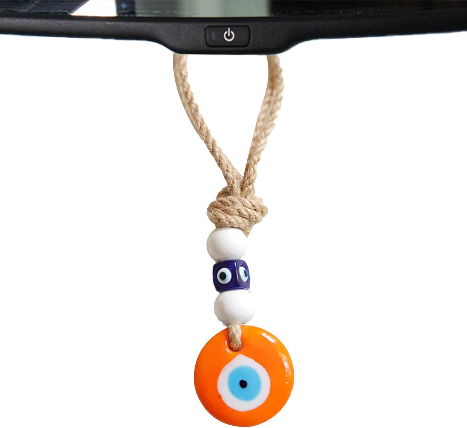 Evil Eye Ornament, Car Evil Eye Charm Car Decoration, Rear View Car Ornament, Evil Eye Charm Car, Evil Eye Car Ornament for Car, Rear View, Window, Door, Balcony - Lightblue image number 2