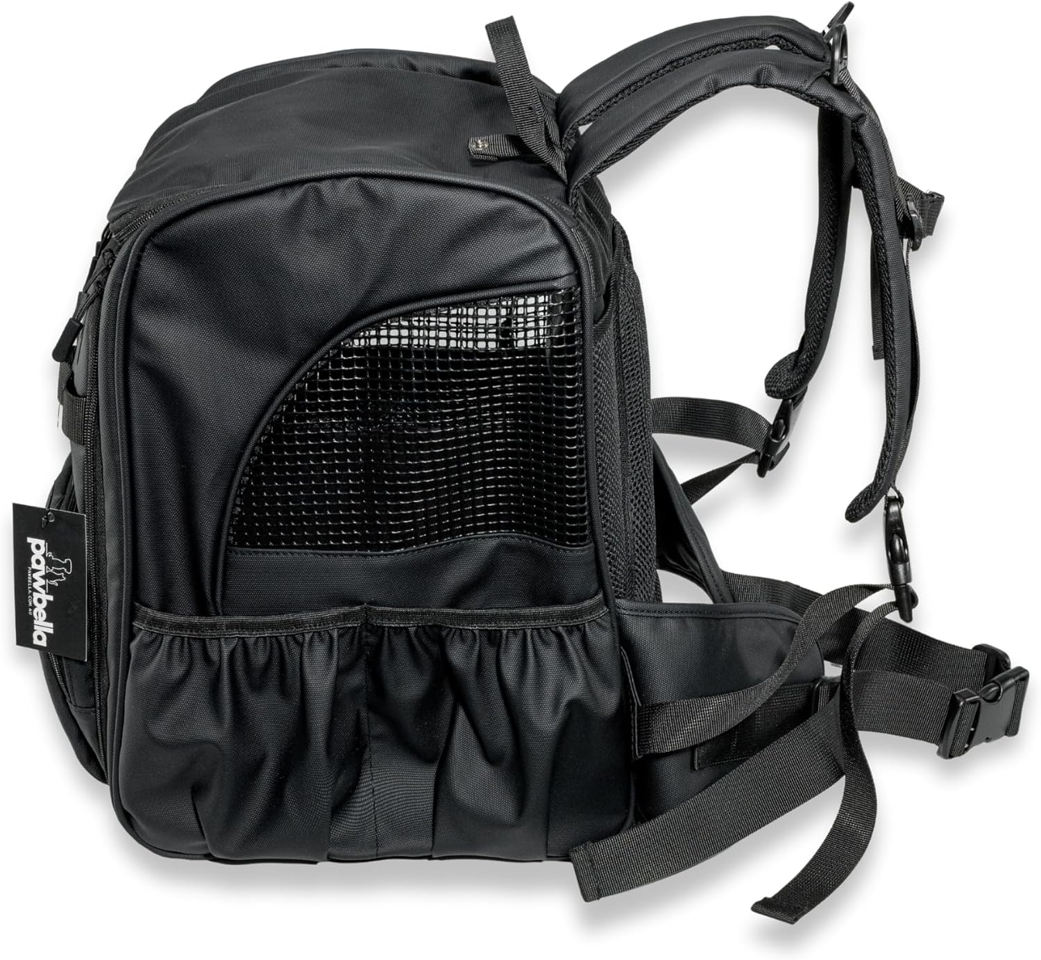 Pawbella Adventure Pet Backpack Carrier for Cats, Dogs &ndash; Expandable, Ventilated, Airline Approved, Comfortable & Waterproof Pet Carrier for Local Parks, Beach, Play Dates & Visiting Friends - Olive image number 7