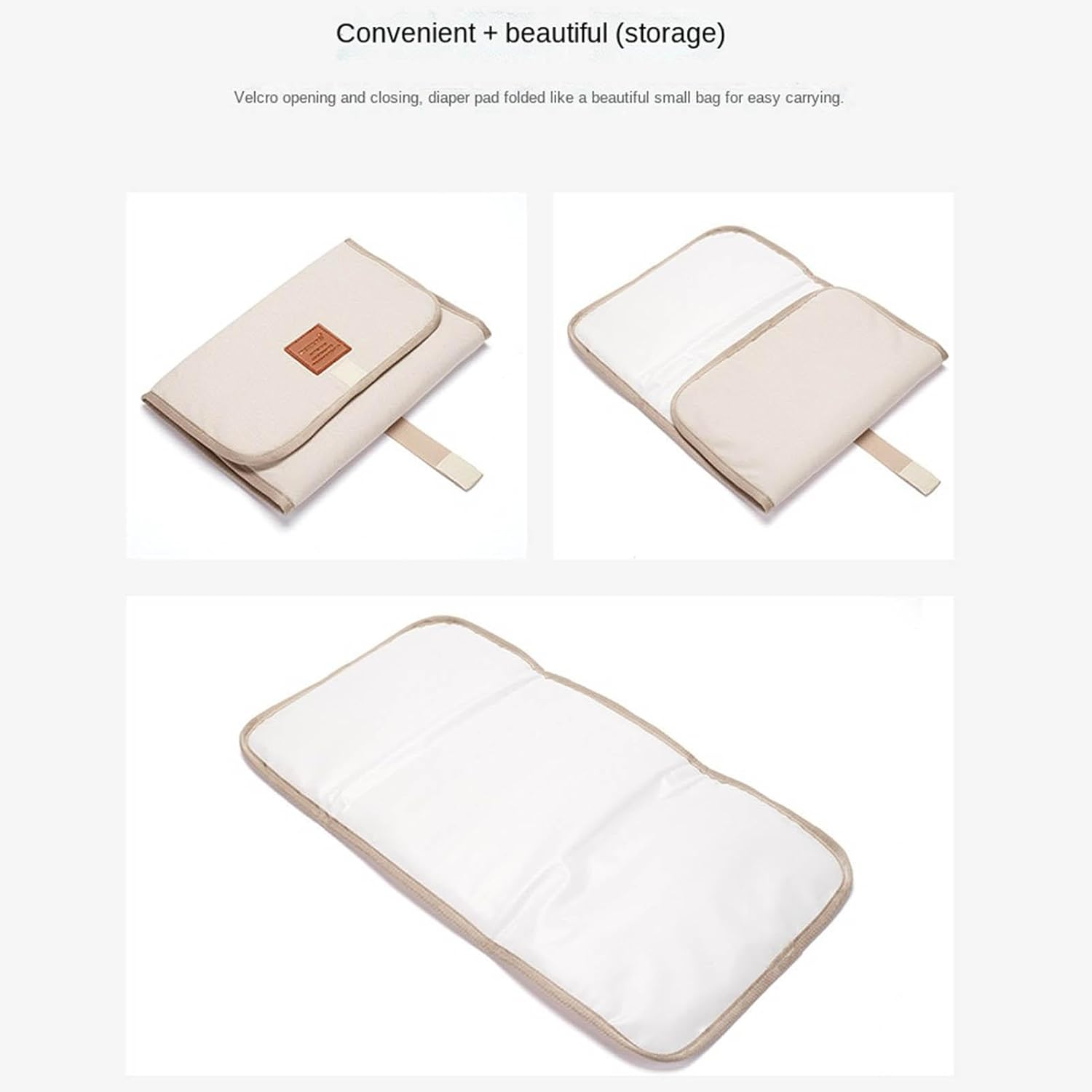 Nappy Changing Mat, Foldable Travel Changing Mat, Portable Baby Change Mat, Foldable Diaper Pad Waterproof Travel Changing Mat for Home Travel outside 31&times;1&times;21CM image number 3