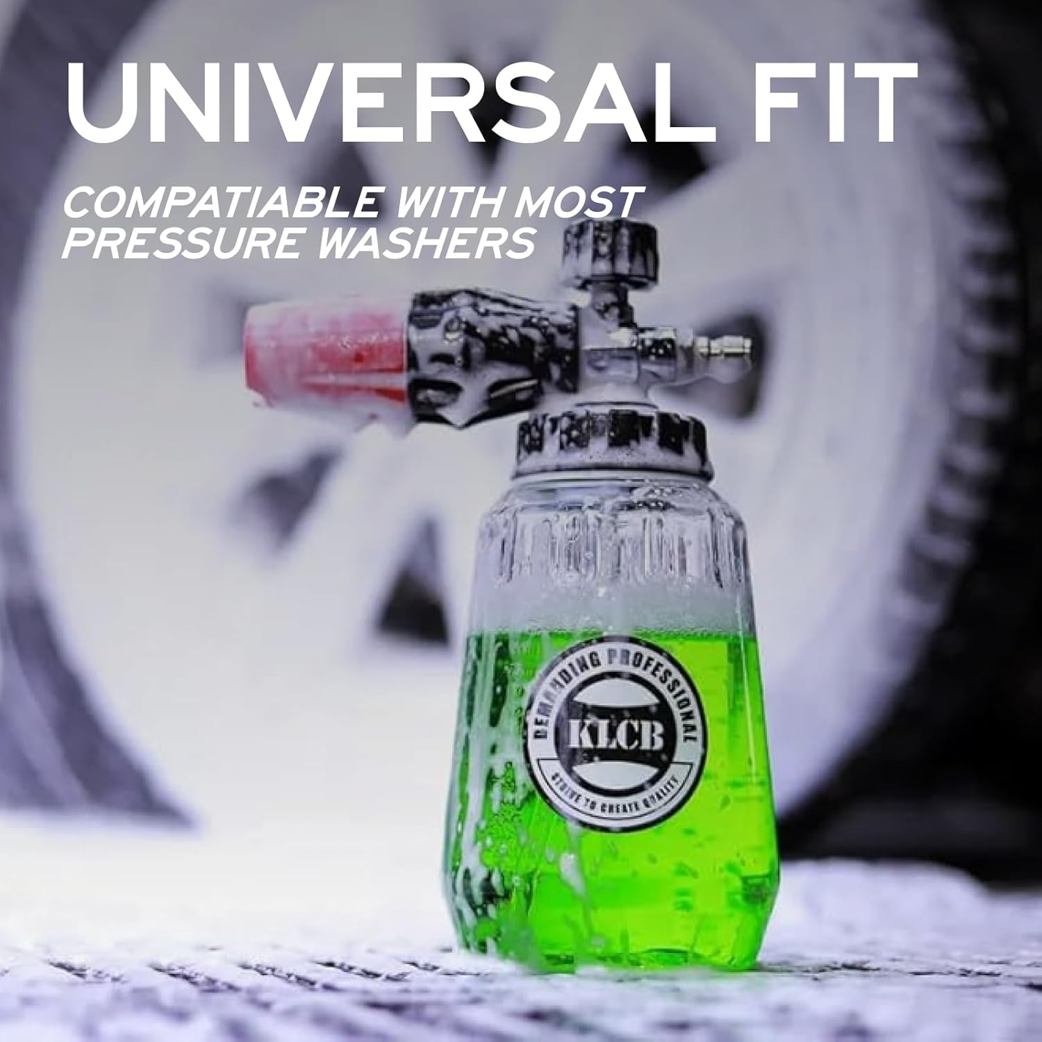 Big Nozzle Foam Cannon &ndash; High-Pressure Snow Foam Gun for Car Wash, 1/4" Quick Connect, Adjustable Spray Pattern, Heavy-Duty Bottle, Fits Standard Pressure Washers image number 1