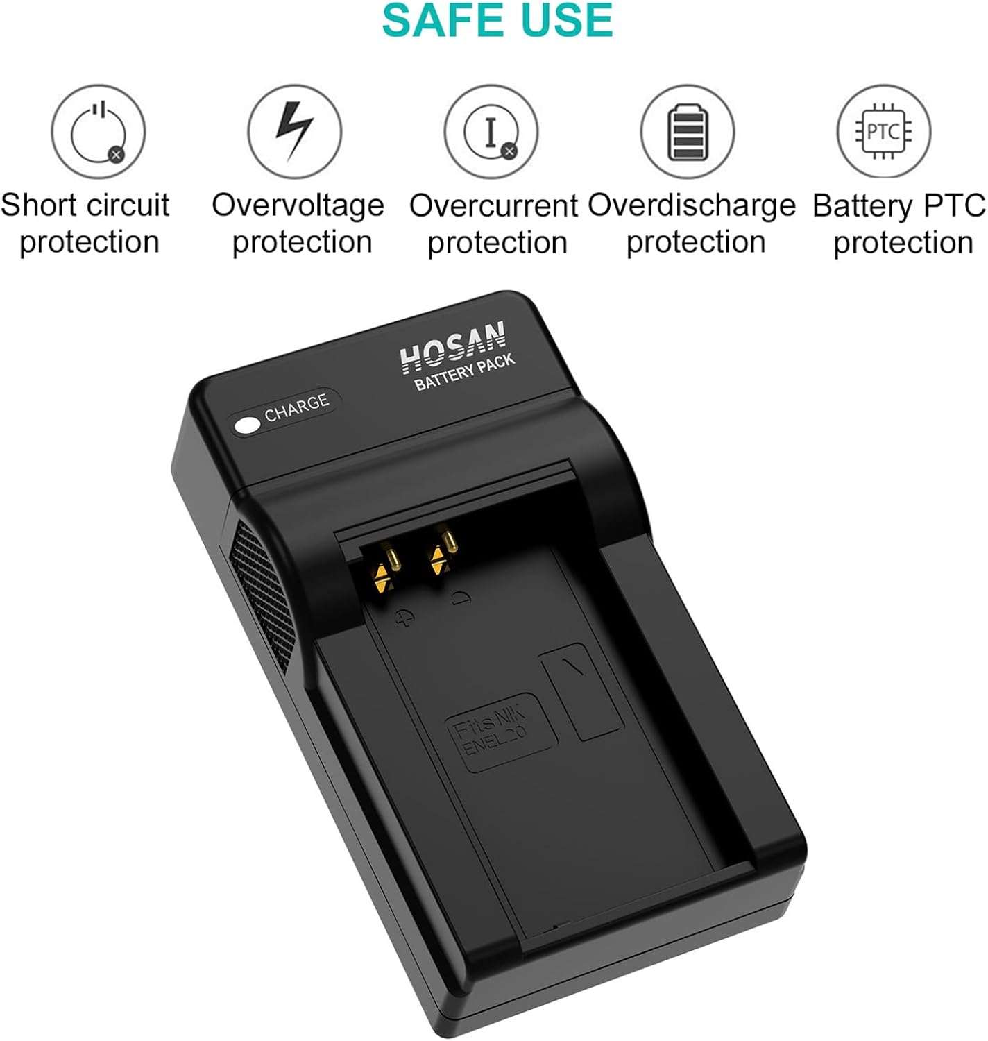 EN-EL20 En-El20A Battery (2 Pack) and USB Charger Kit for Nikon 1 J1, J2, J3, S1, V3, AW1, Coolpix a and P1000 image number 2