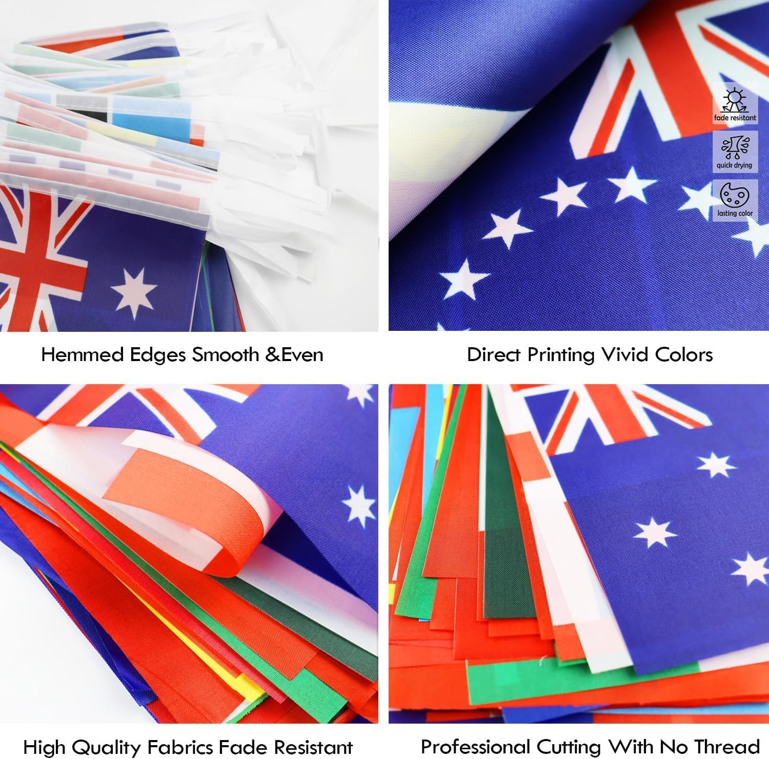 200 Countries International String Flag,World Country Flags Bunting Banner Perfect for Party Decorations, Bars, Sports Clubs, School Festivals, Celebrations(50 Meters) image number 6