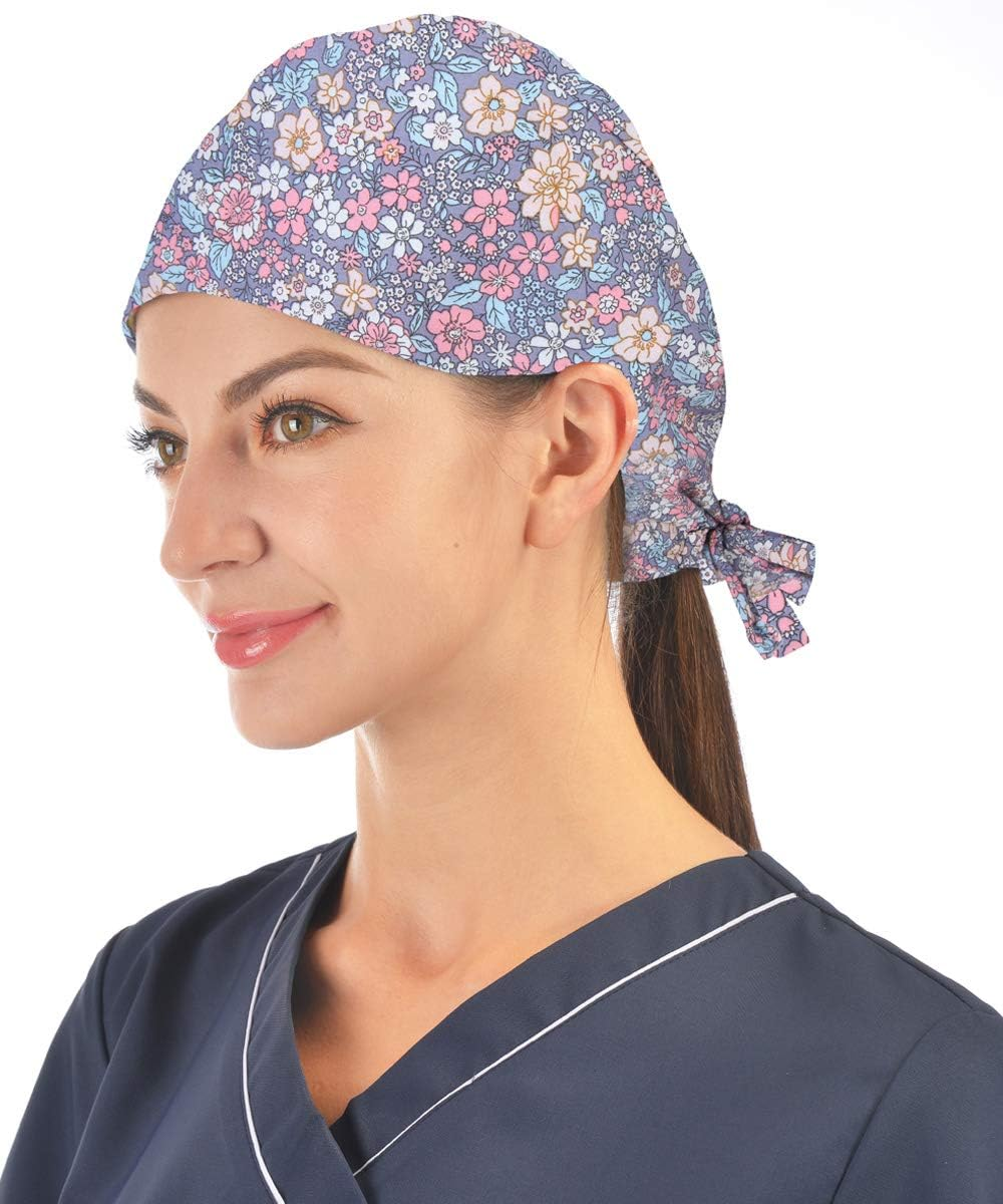 Kousenpu Working Cap Scrub Cap with Sweatband,Adjustable Scrub Caps for Women Men,One Size image number 3