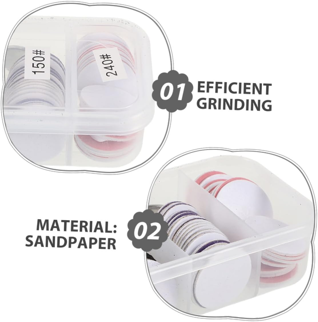 CALLARON 120Pcs Foot File Sandpaper Discs with Metal Nail Drill Bit for Electric Callus Remover Rapid Dead Skin Removal Smooth Feet Restoration Suitable for Home and Travel Pedicure Care image number 5