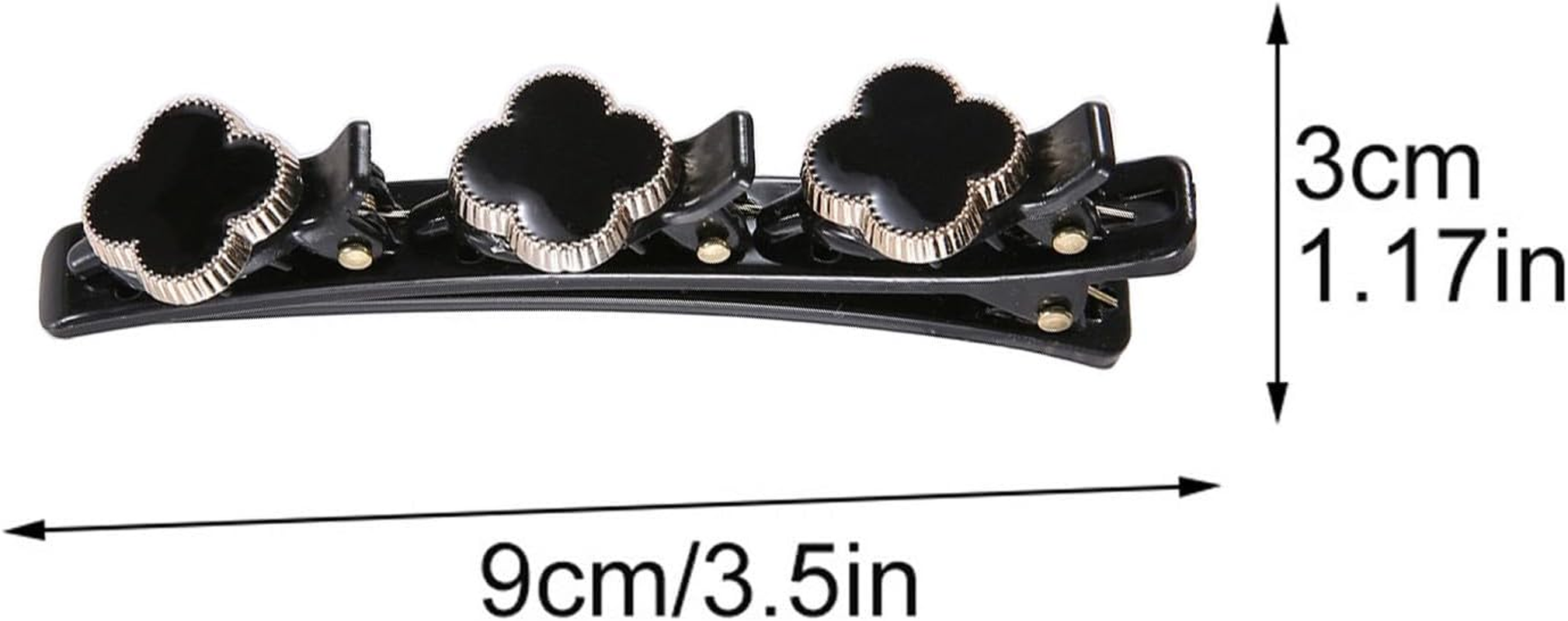 Braided Hair Clips with Sparkling Crystal Stone and 3 Small Clips Pearl-Shaped Hairpin Duckbill Clip Braided Hair Clip with Rhinestones for Women as a Gift (Style: I) image number 1