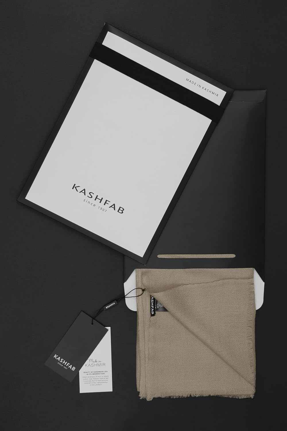 Cashmere Scarf (Gift Box) Made in Kashmir Soft Warm Scarf Merino Wool Mulberry Silk Blend Stole Wrap Womens Mens Pashmina Shawl 22/23 image number 2