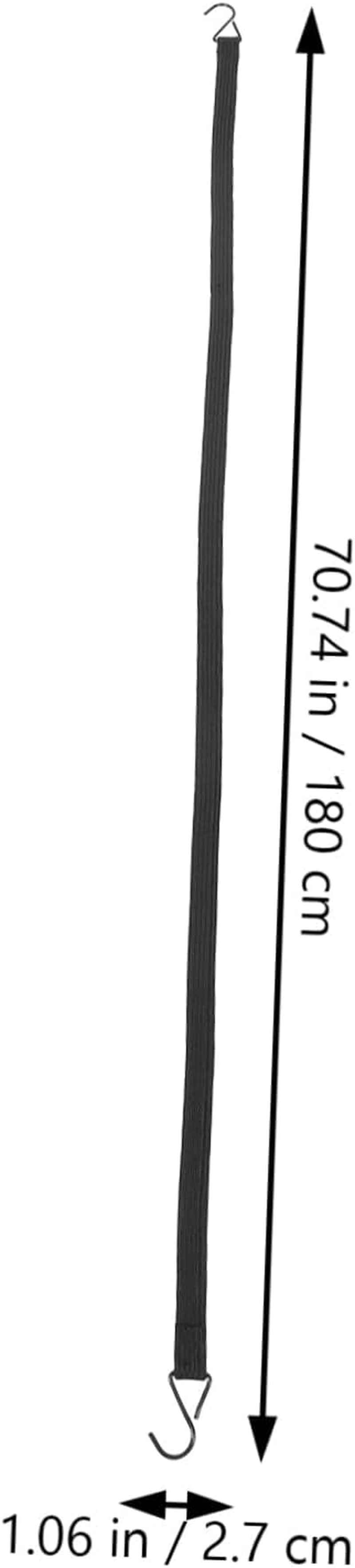 COOLHIYA 4Pcs Flat Adjustable Bungee Cords with Hooks Elastic Cargo Straps Luggage Fixing Belts for Motorcycles Bikes Kayaks Secure Fastening Material Random Color image number 1