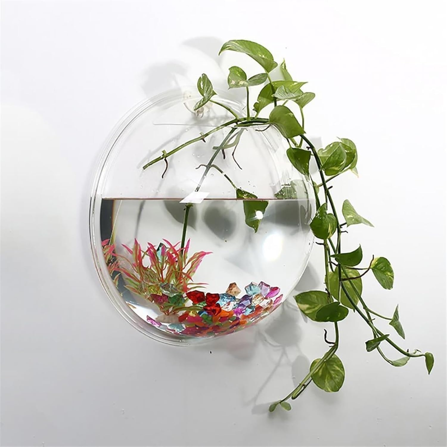 Aquariums Fish Tank Wall-Mounted Acrylic Aquarium Tank round Transparent Wall-Mounted Fish Tank Home Decoration Aquatic Plant Culture Fish Bowl image number 1
