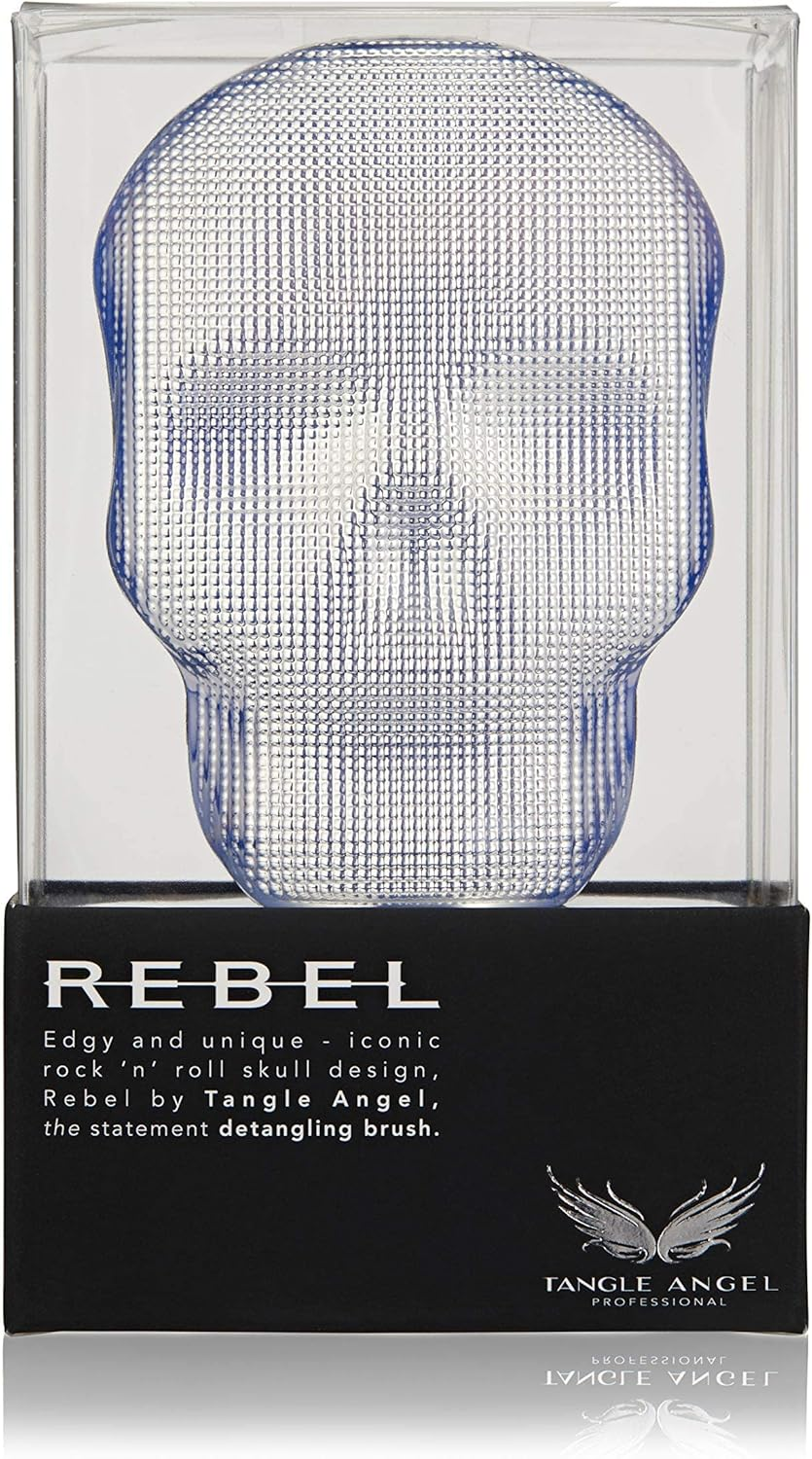 Tangle Angel Rebel - Detangling Hair Brush, Studded White Chrome image number 4