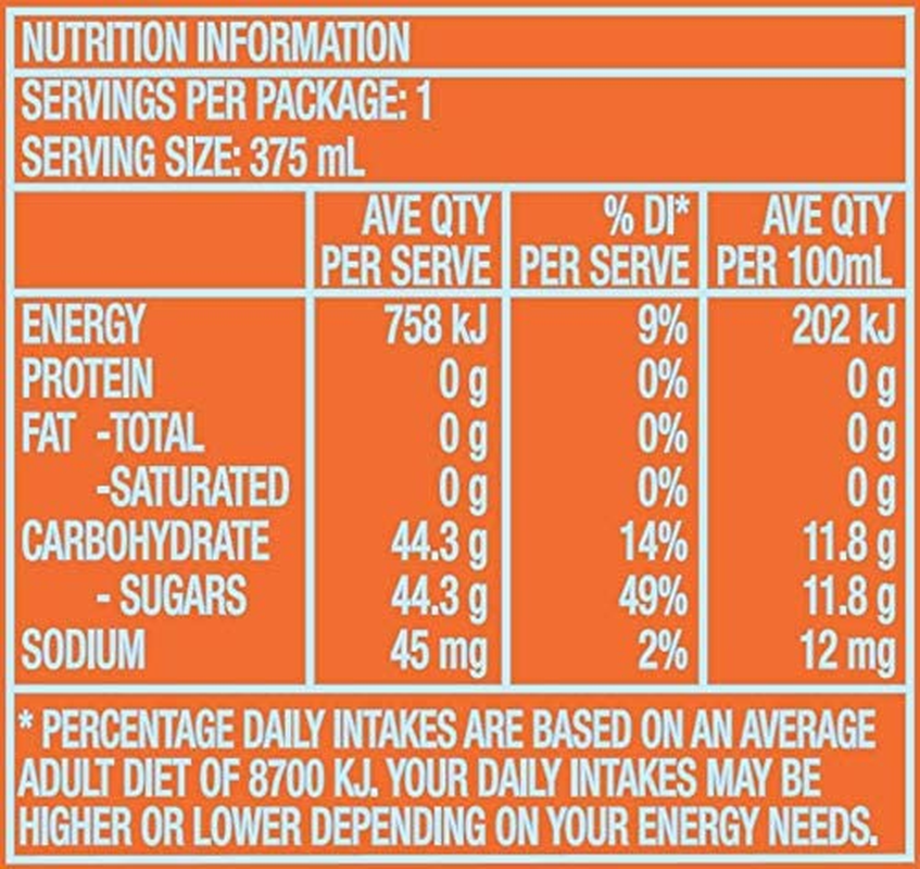 Sunkist Orange Soft Drink, 30 X 375Ml image number 2