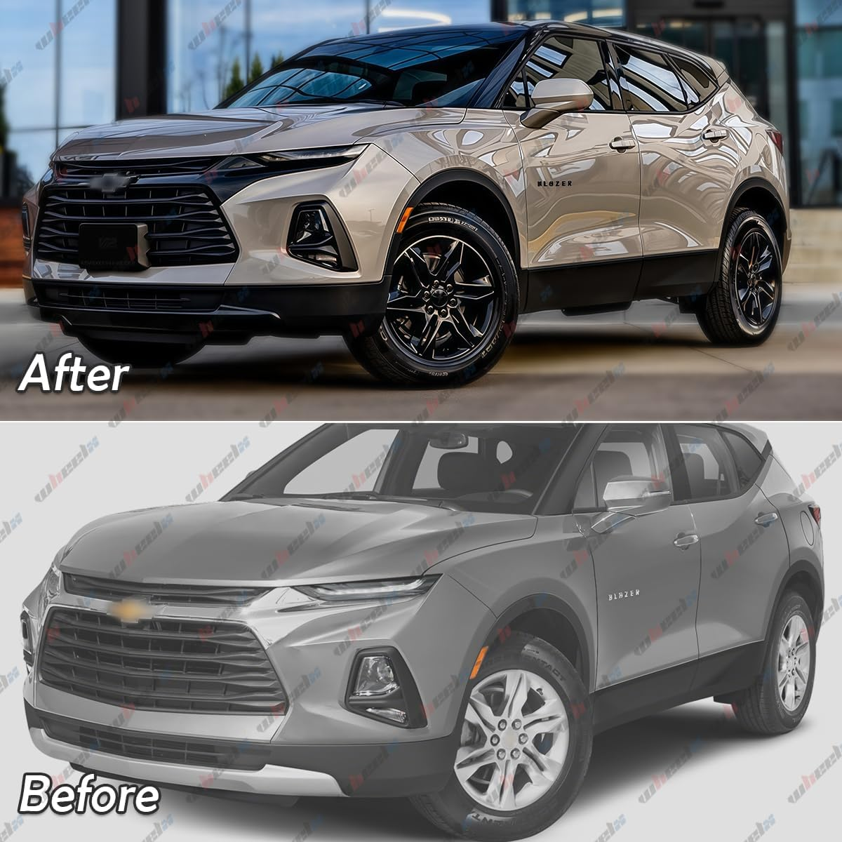 18" Inch Hubcap Wheel Skin Covers Compatible with 2019-2022 Chevy Blazer L & LT, Durable ABS Plastic Rim Covers (Set of 4), Fit for Standard Wheels - Snap on Tire Cover Replacement image number 2