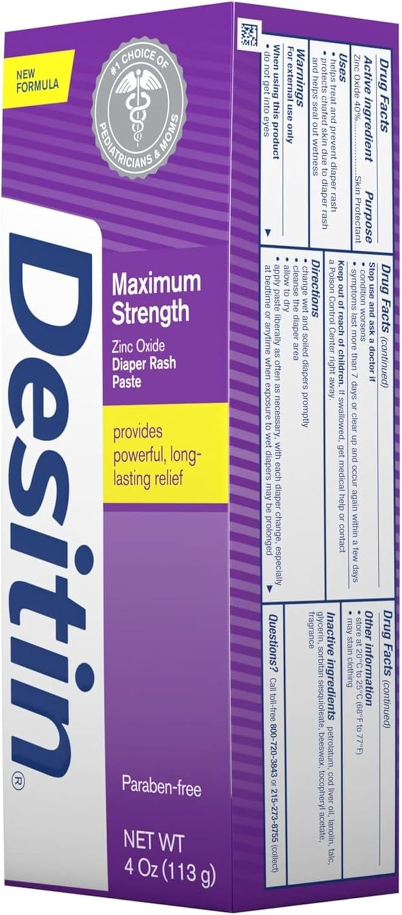 Desitin, Diaper Rash Paste, Maximum Strength, 4 Oz (113 G) image number 4