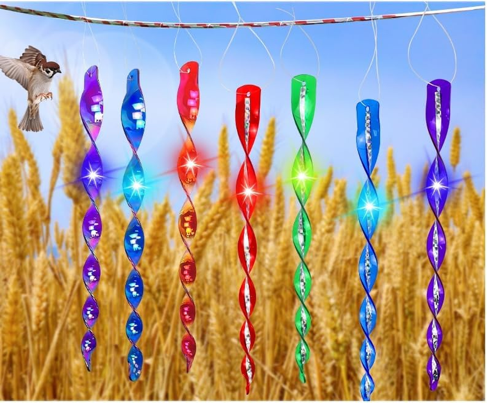 AUPOIT 10-Pack Bird Hanging Scare Rods, Reflective Repellent Rods, Bird Scare Devices, 30Cm (Normal Mix Colors) image number 3