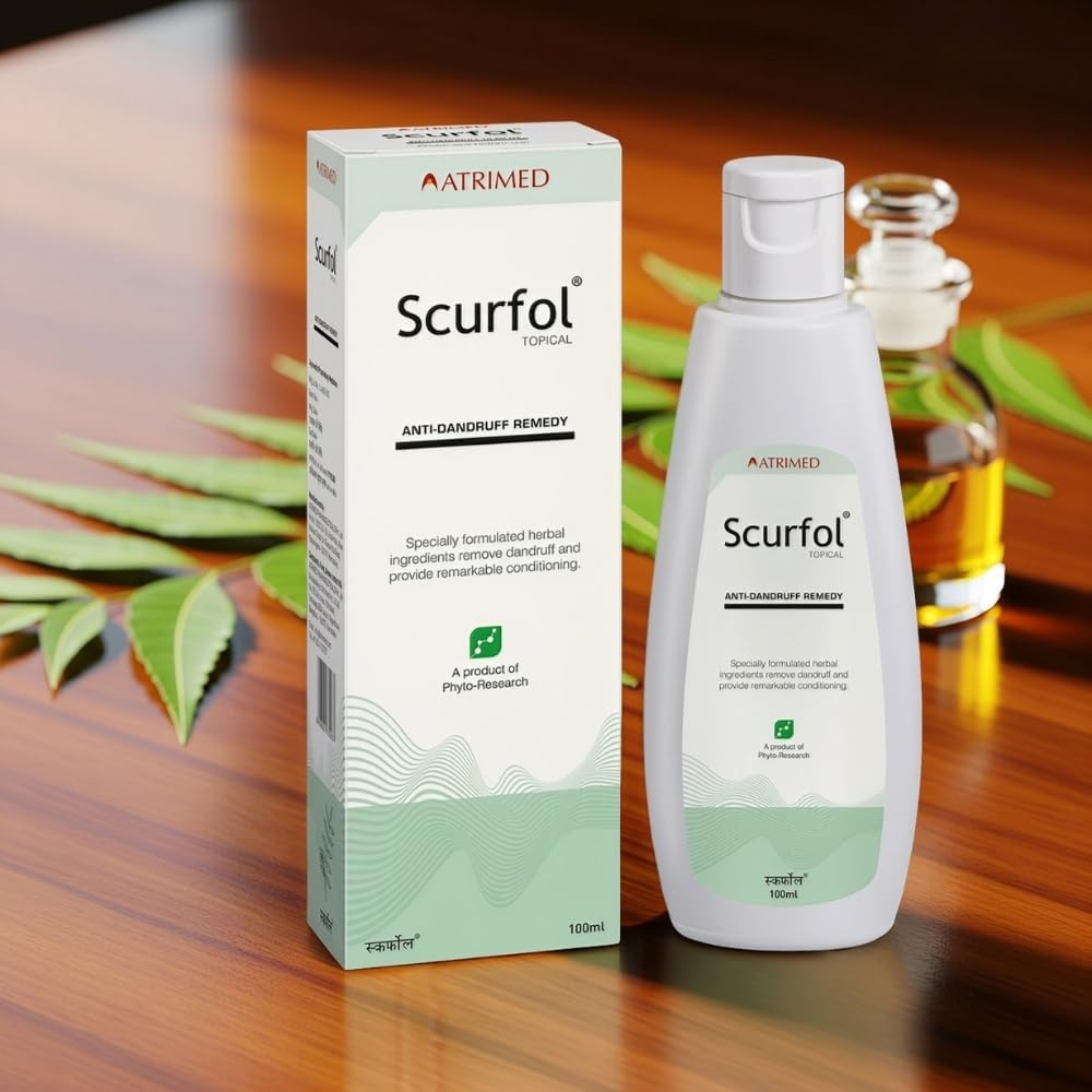 Atrimed Scurfol Anti-Dandruff Shampoo, Pack of 2, 100Ml image number 5