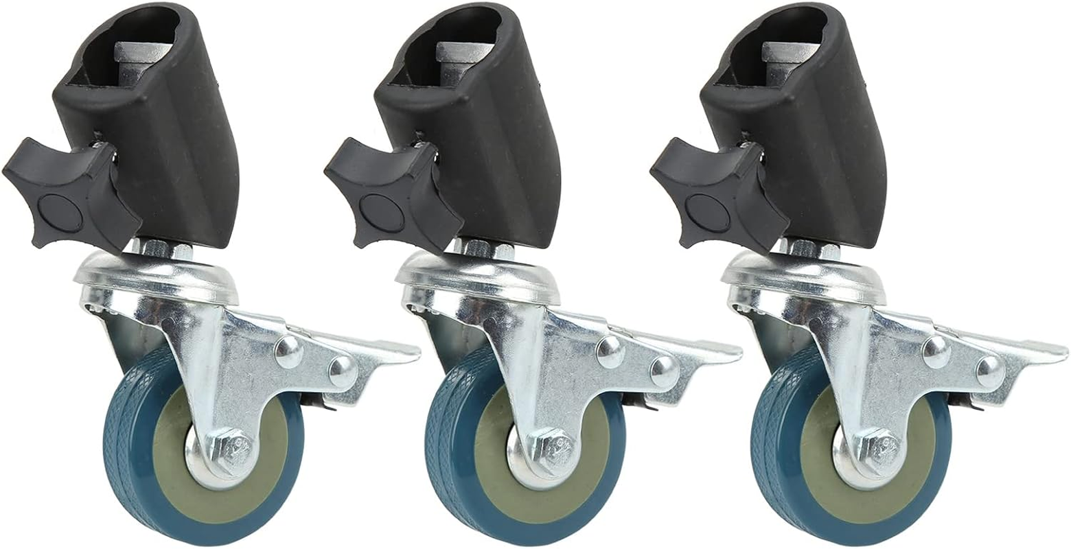 Light Stand Swivel Casters, Universal 22Mm 3Pcs High Hardness Locking Swivel Caster Wheels for Photography Light Stand for Tripods image number 5