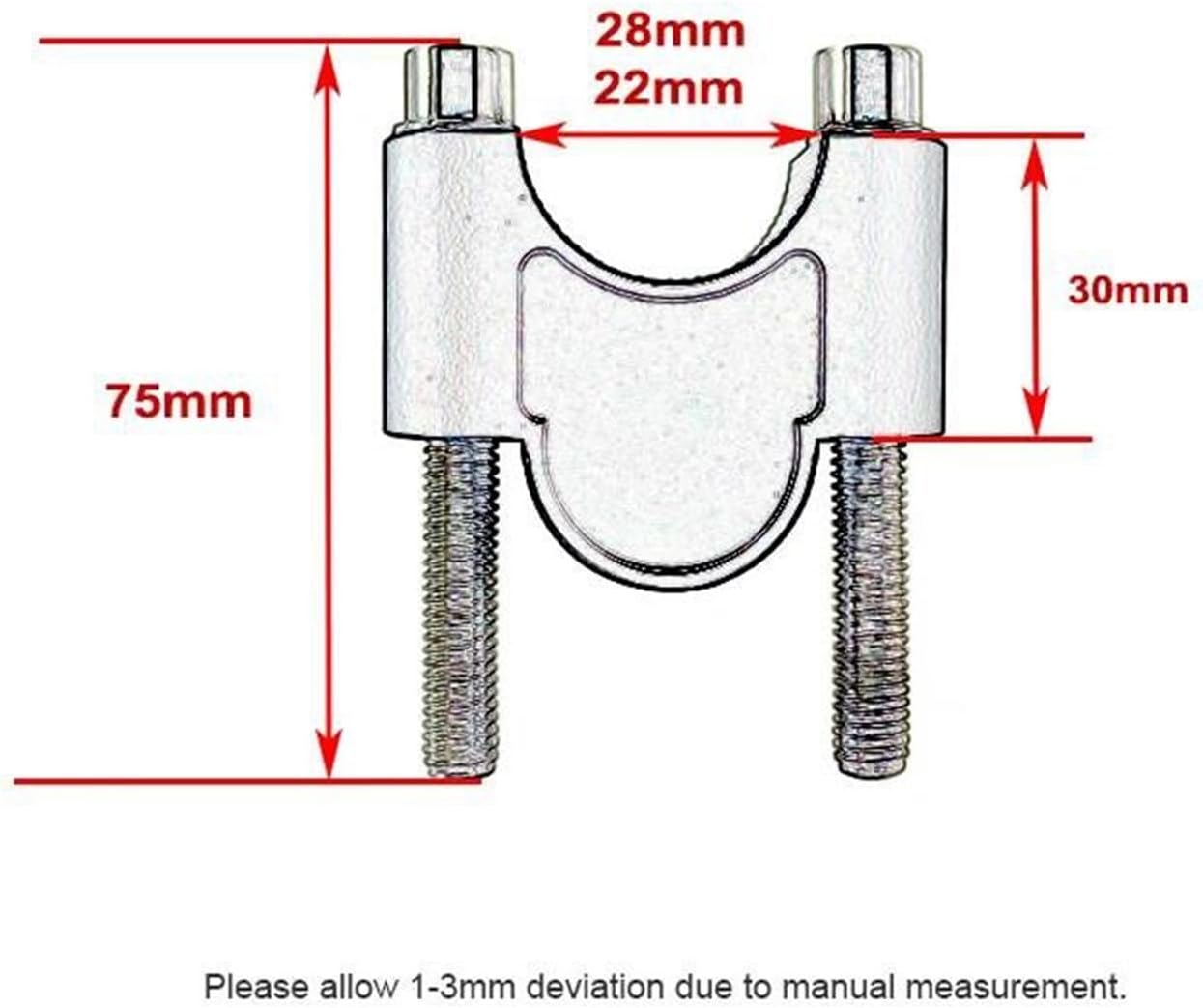 Steering Riser Handlebar Risers Bar Clamp Cover Motorcycle Accessories Bar Mount Adapter for CFMOTO 450MT 800MT 2021-2025(Black) - Black image number 2