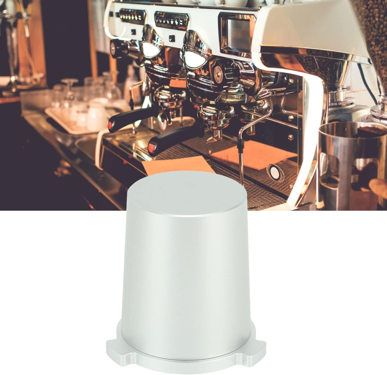 Dosing Cup, 51Mm, Aluminum Alloy Powder Funnel - Hands - Free Slot Design, Corrosion Resistant Durability, Coffee Machine Accessory and Espresso Accessory (Silver) image number 3