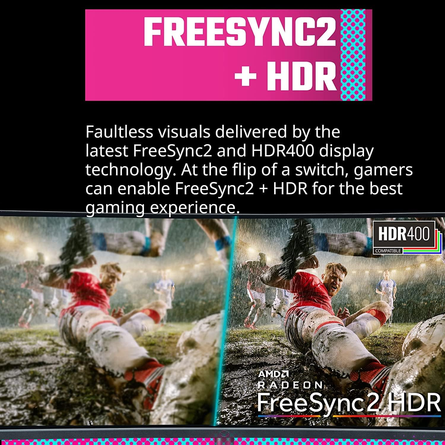 Cooler Master Curved Series 144Hz VA QD Tech Ultra-Wqhd 34-Inch Gaming Monitor, Black image number 4