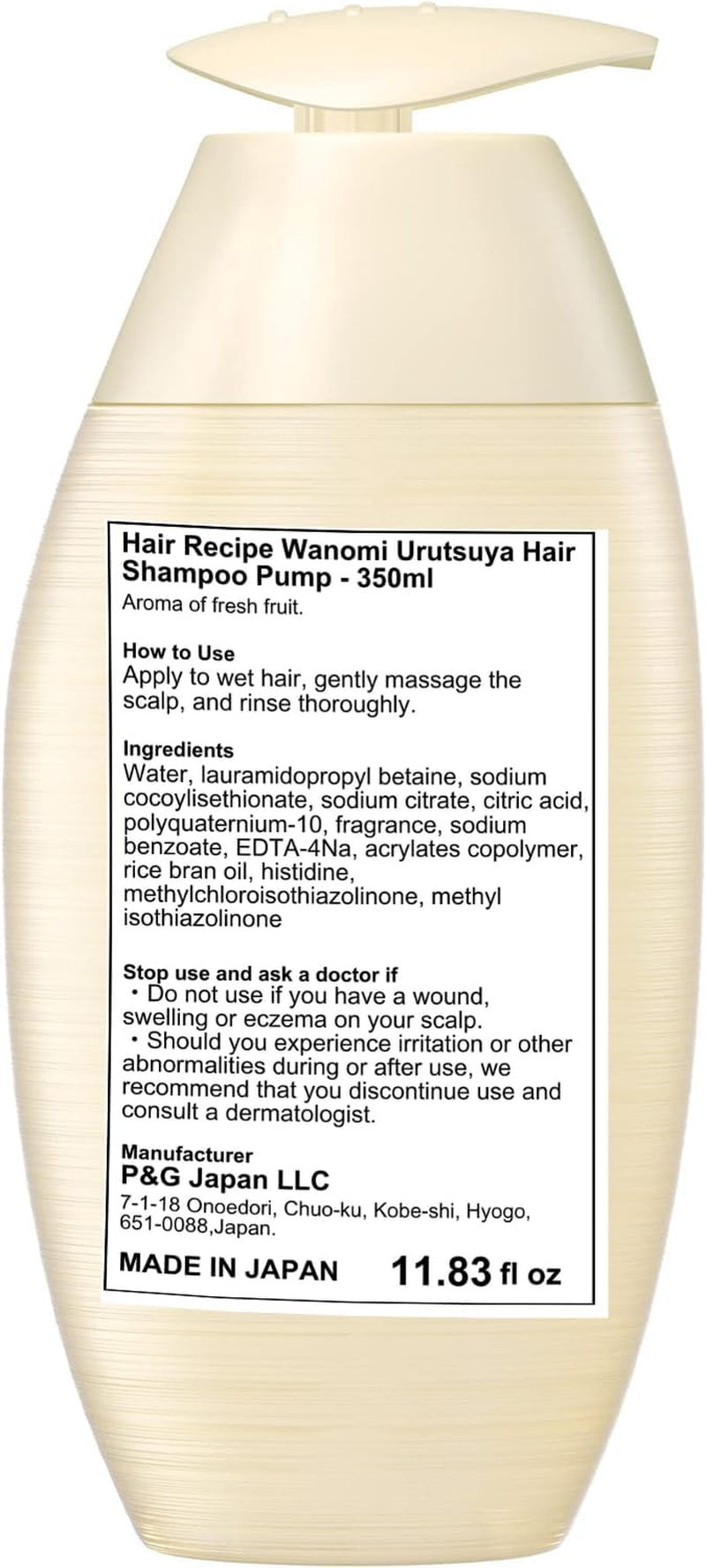 Hair Recipe Wanomi Urutsuya Hair Shampoo Pump 350 Ml image number 5