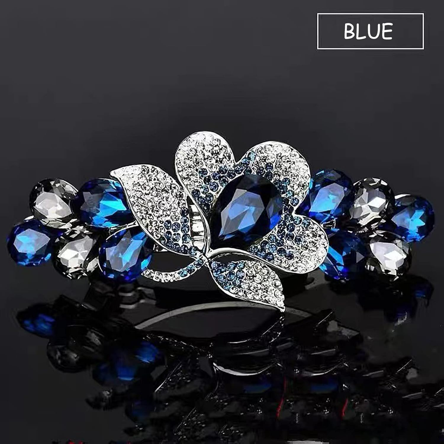 Violet Flower Woman Hair Clips, Hair Accessories, Decorative Hair Clips Girls Women,Blue image number 5