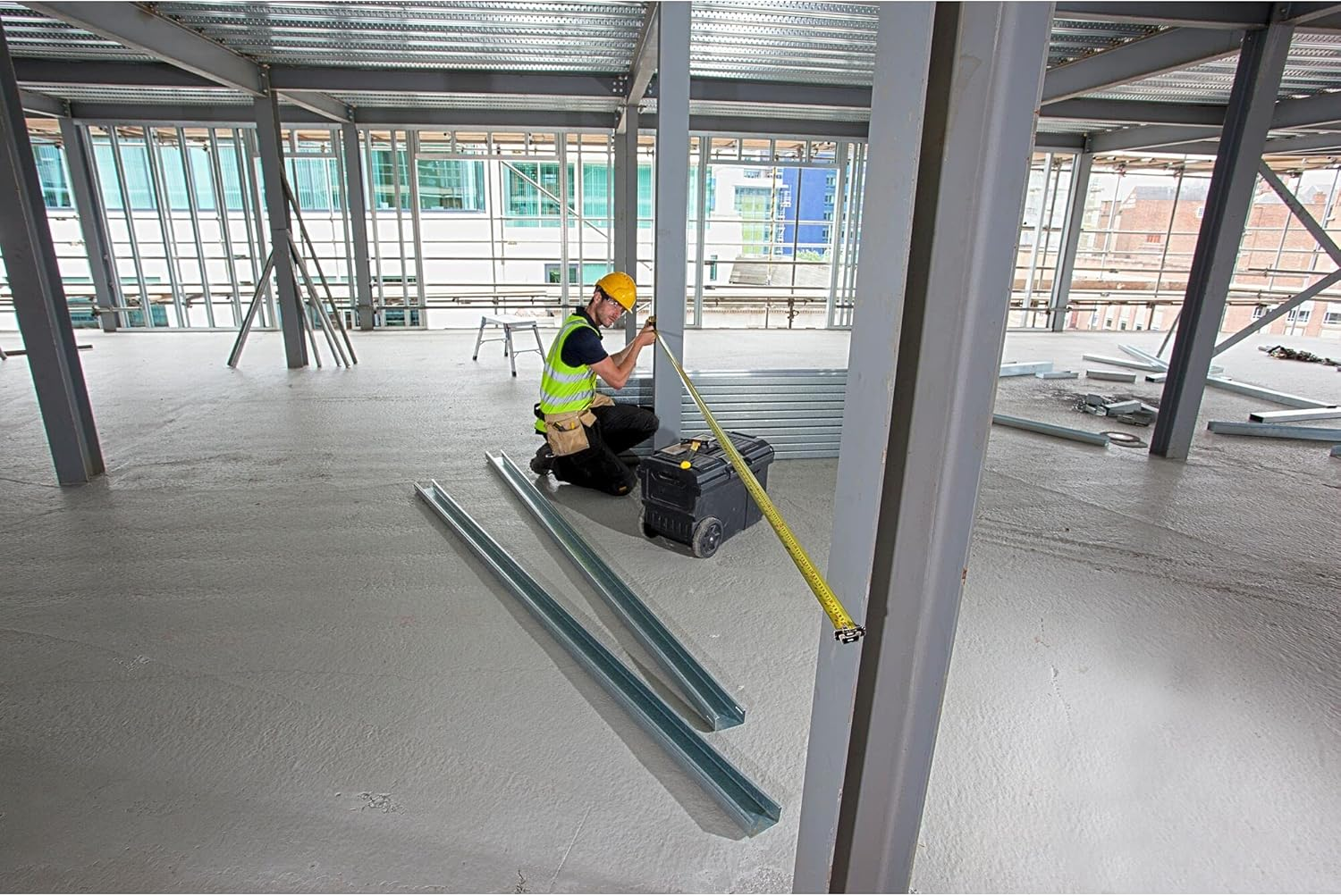 Stanley 0-33-532 10M Micro Powerlock Tape with Blade Armor, Silver