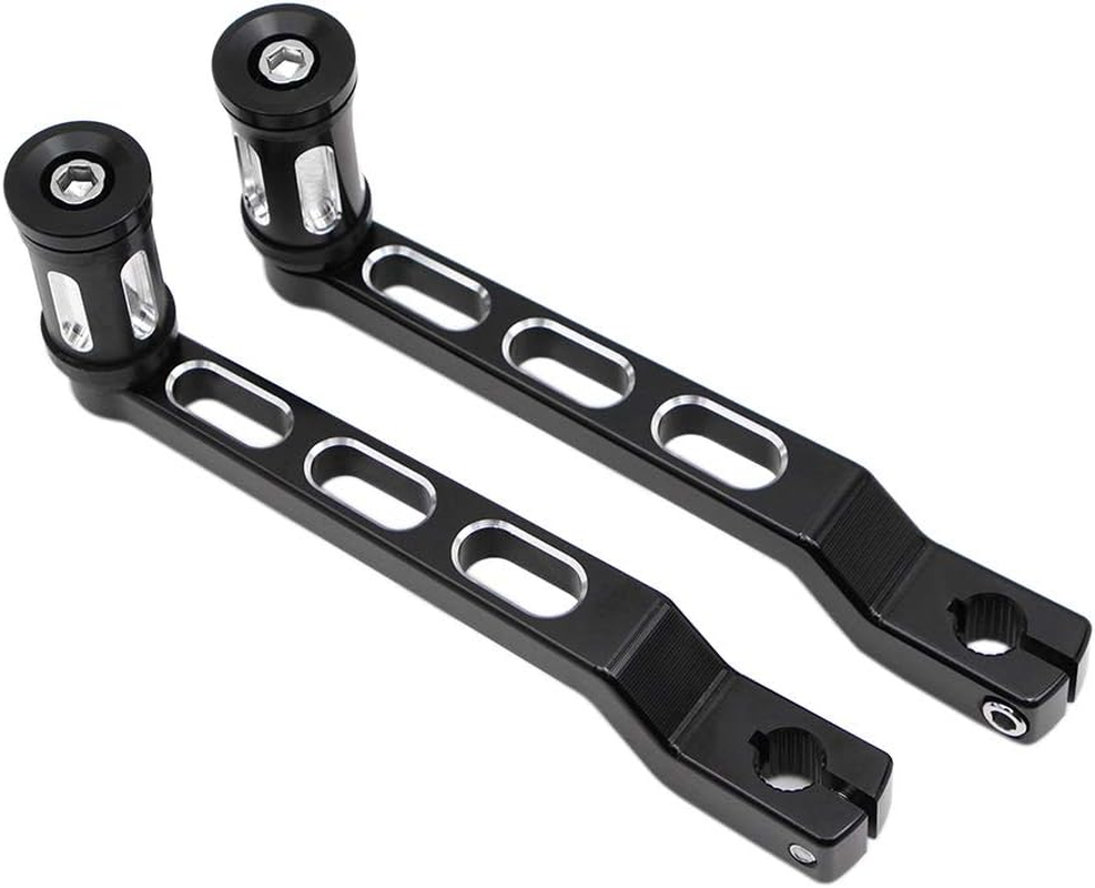 Dreamseek Heel Toe Gear Shift Lever + Shift Peg for Harley FL Softail/Touring, Road King, Street Glide/Tri Glide Trikes - Shifter Lever (Black) - Chrome image number 3