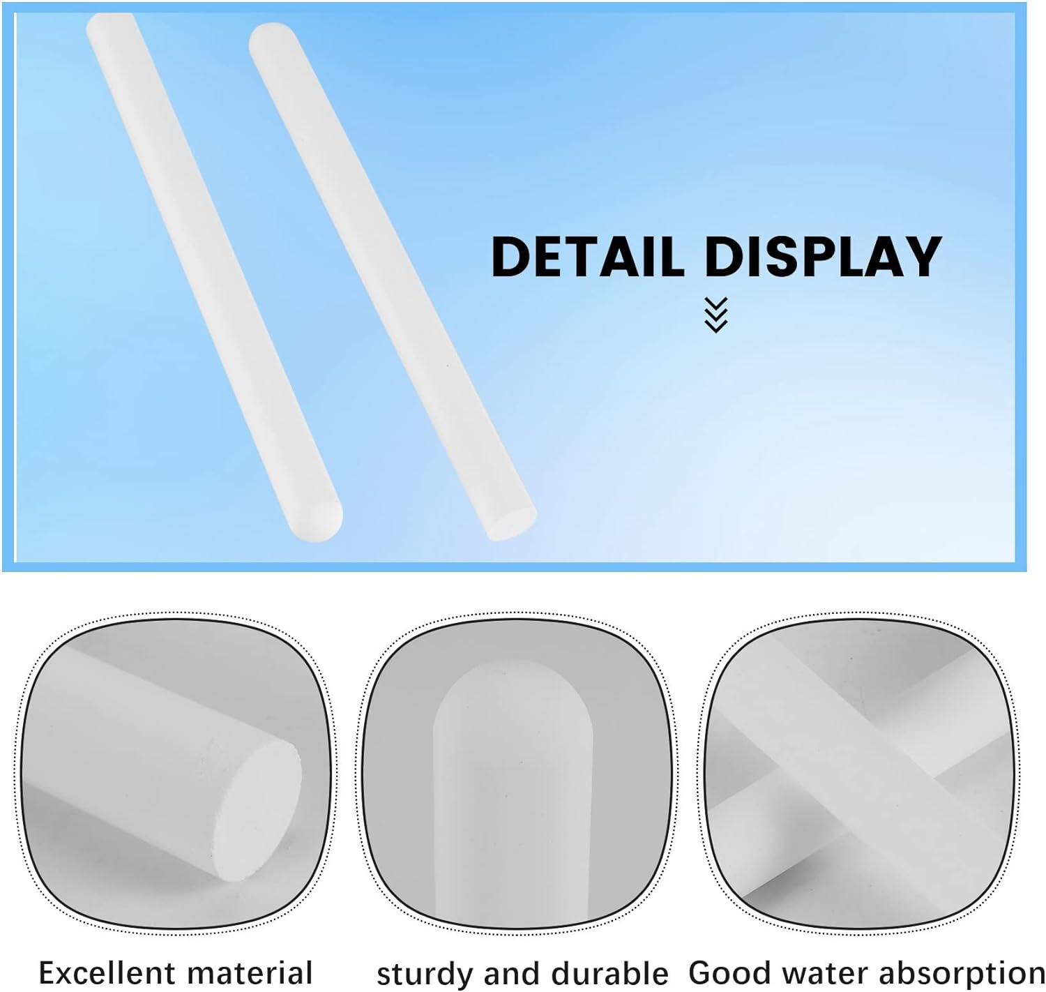 8 Pcs Diatomite Moisture Absorbing Stick Water Absorption Rod Drying Stick Diatomaceous Earth Desiccant for Laundry Home image number 4