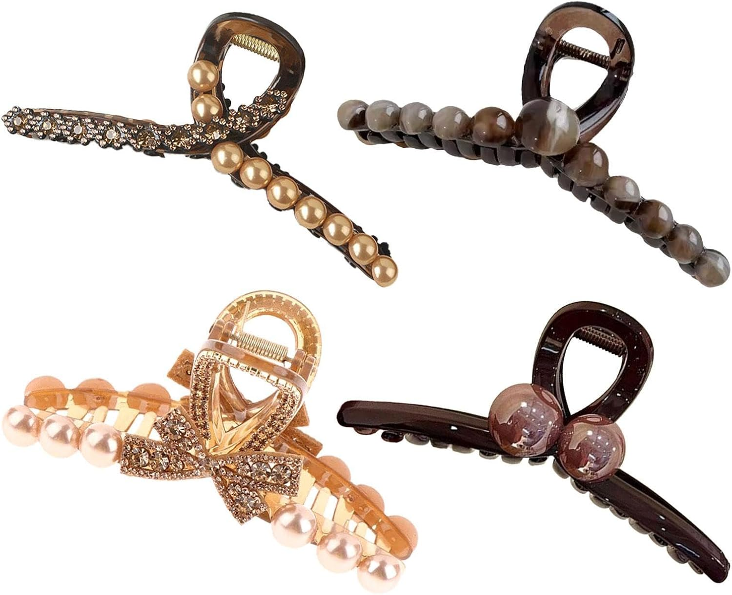 4 Pieces Retro Hair Clips, Elee Hair Clips, Hair Fixers, Decorations for Hairstyles, Accessories for Women. image number 2