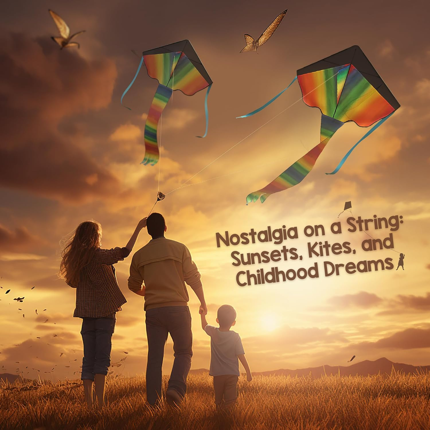 42-Inch Rainbow Kites for Kids, Kites for Adults Classic Beginner Kite, Outdoor Games for Adults and Family, Educational Toys for Kids, Kites and Flight Toys Party Favour Kids image number 4