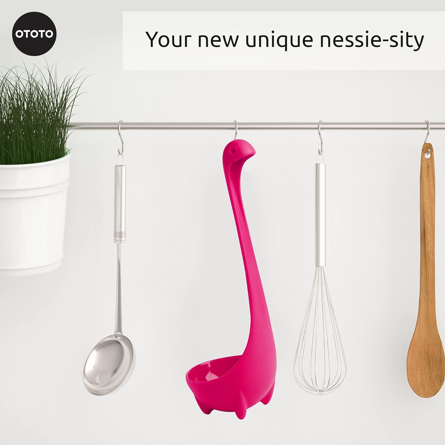 OTOTO Design Jumbo Nessie Ladle Purple Otto Nessie Ladle Kitchen Pot Soup Tablespoon Cooking image number 4