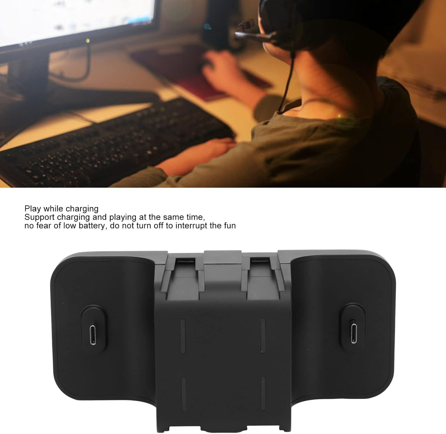 6 in 1 Controller Charging Dock Station, Dock for 4 Grips and 2 Pro Grips, Prevent Slip Gamepad Adapter for Pro image number 2