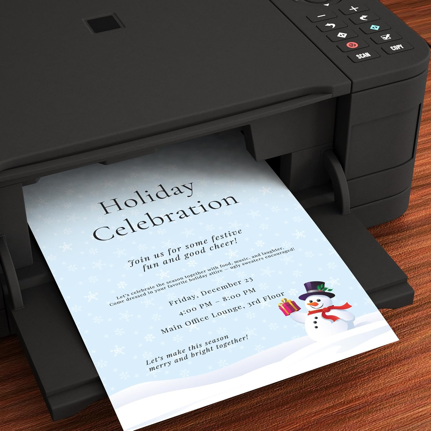 Snowman Gift Holiday Stationery - 80 Sheets