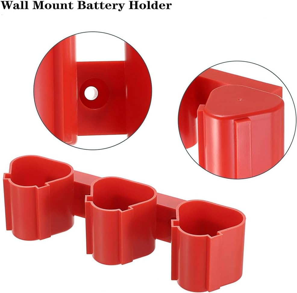 3-In-1 Heavy Duty Battery Holder Organizer with Slots, Universal Storage Case Compatible with Milwaukee M12,Makita,Bosch 12V Batteries, Durable Tool Battery Organizer for Workshop image number 4