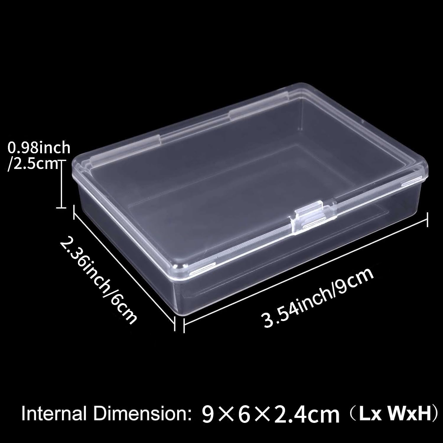 24PCS Plastic Playing Card Case Holder, Empty Storage Box Organizers, Snaps Closed image number 4