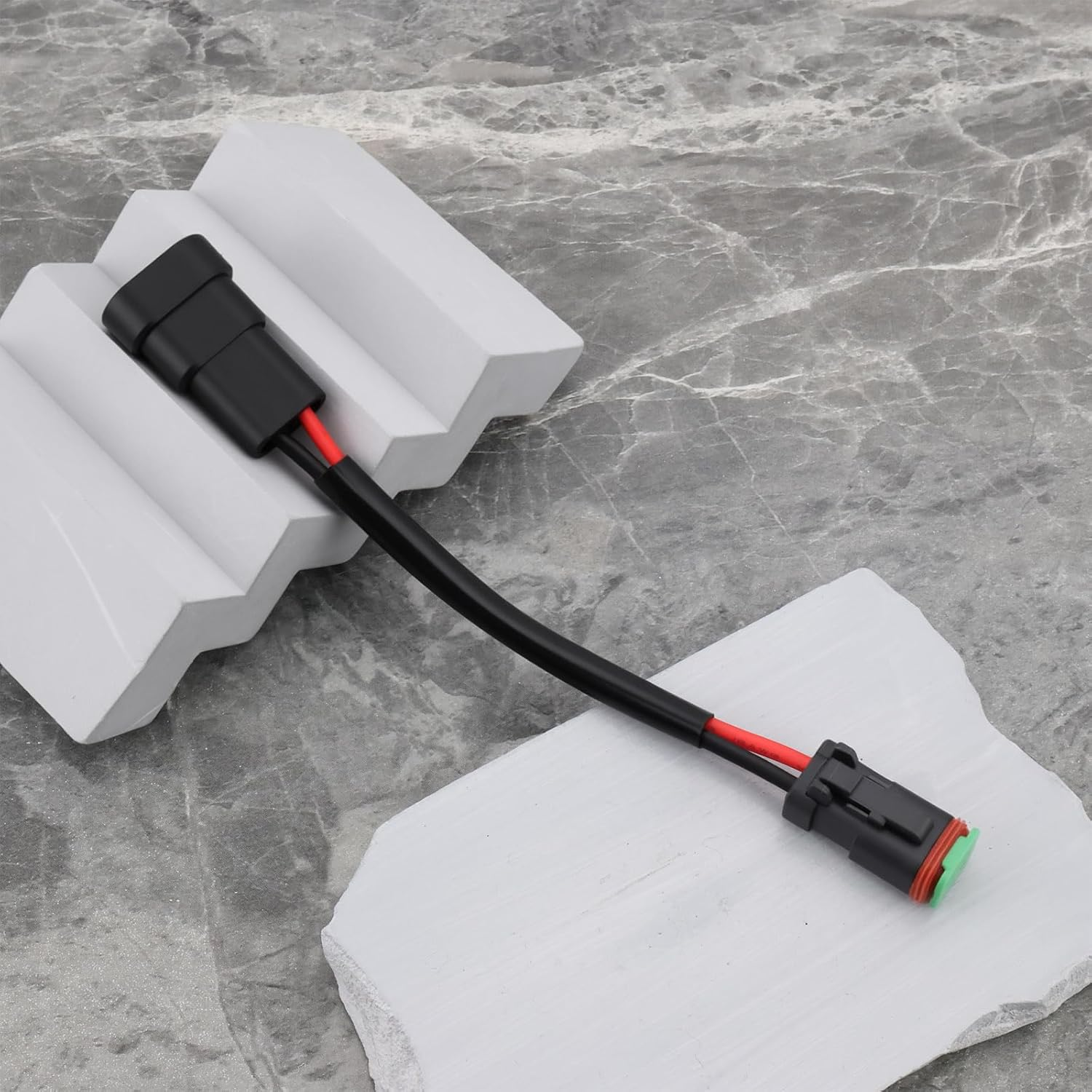 Ecsing 2Pcs 9006/HB4/9005/HB3 Male to 2-Pin DTP Female Adapter for LED Light DIY Retrofit image number 1