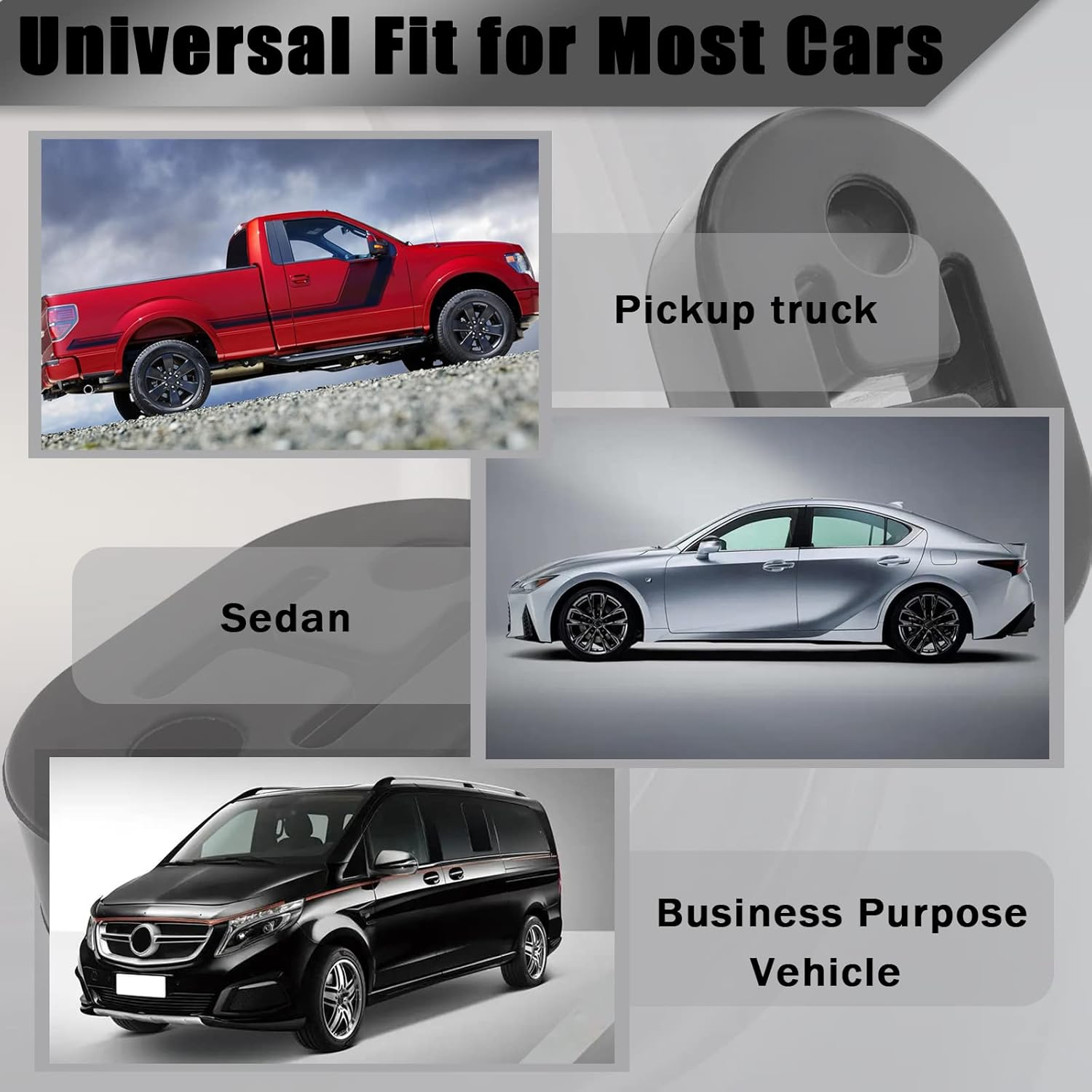 2 Pcs 2 Hole Exhaust Hanger Rubber, Universal Hole Size Diameter 0.47Inch (12Mm), Muffler Bracket Mount, Insulator Bracket for Car/Truck/Suv (Black)