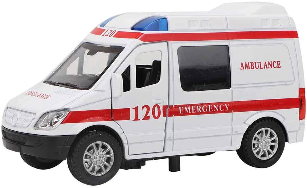 Ambulance Toy, Sound and Light Toy Car Model Toy Car, Durable Home for Kids Boys Ambulance Toy Girls Gifts(Red) image number 2
